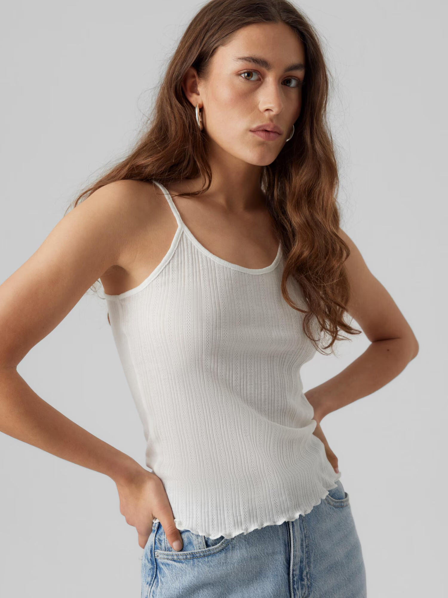 VERO MODA Top 'ISA' alb - Pled.ro