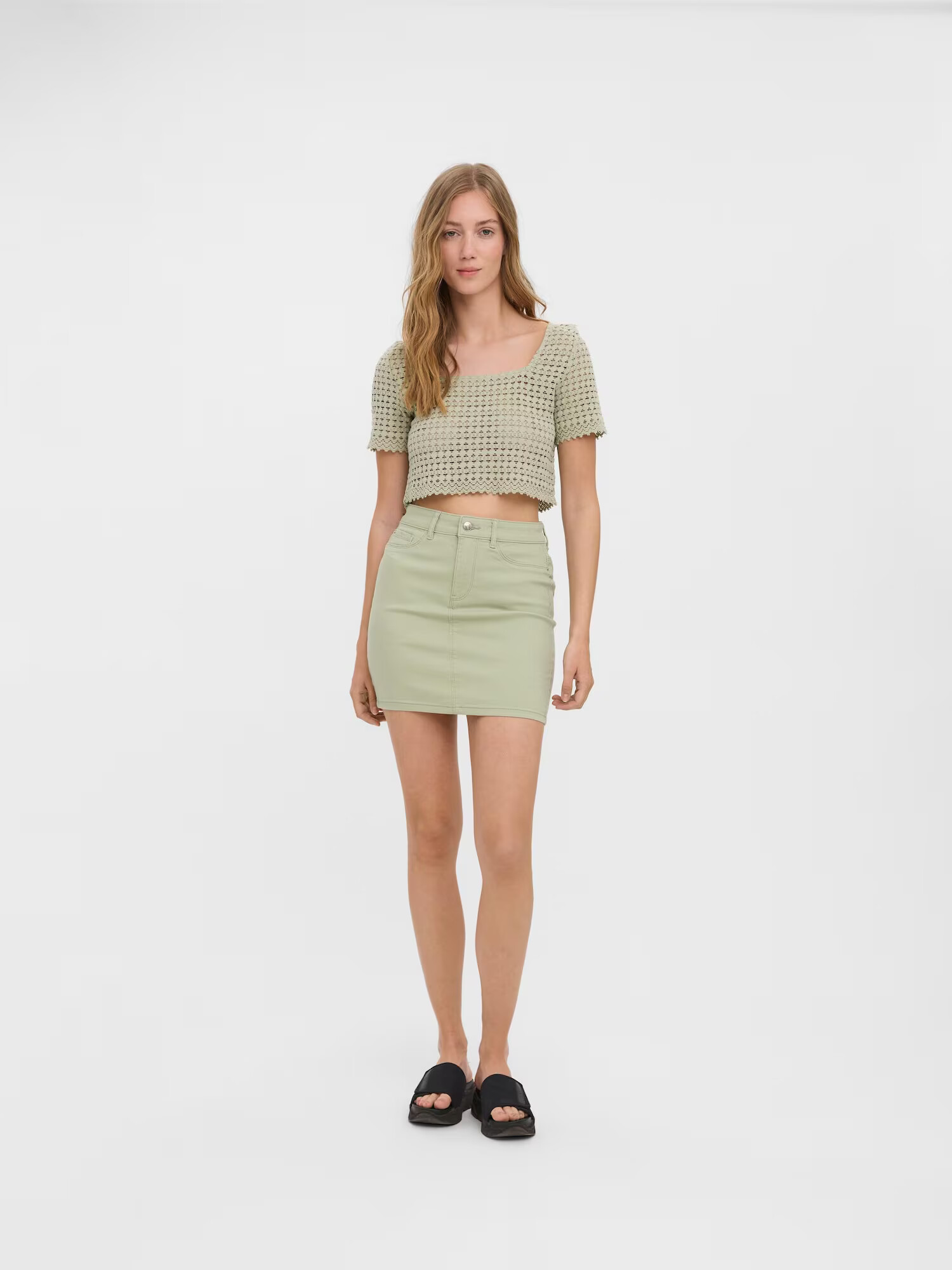 VERO MODA Tricou 'JADA' verde pastel - Pled.ro