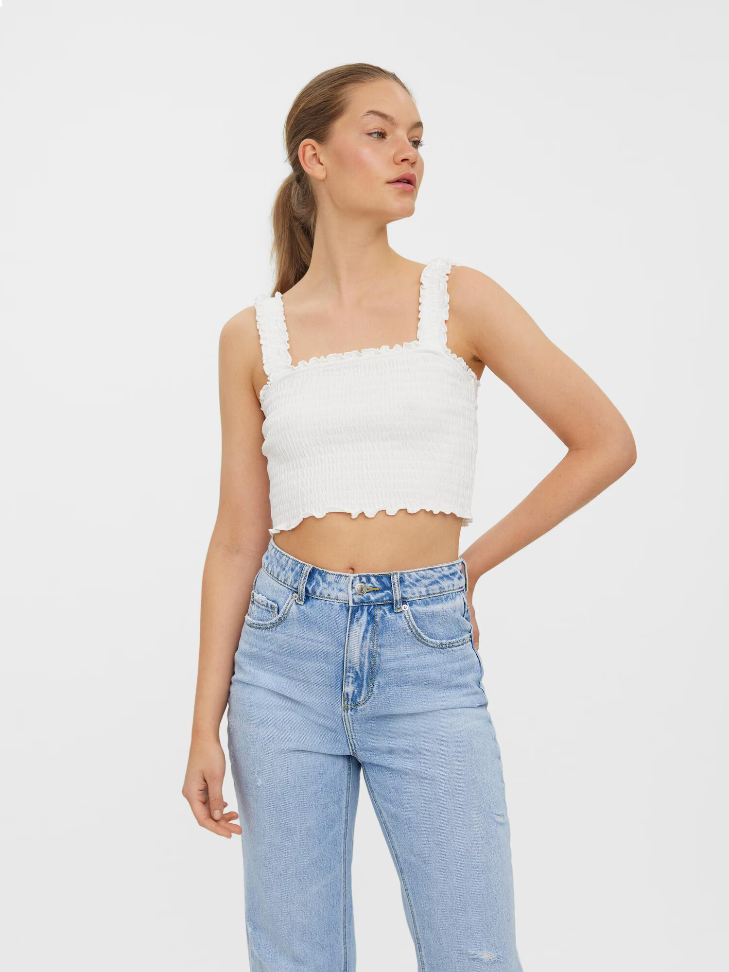 VERO MODA Top 'JADEISABEL' alb - Pled.ro