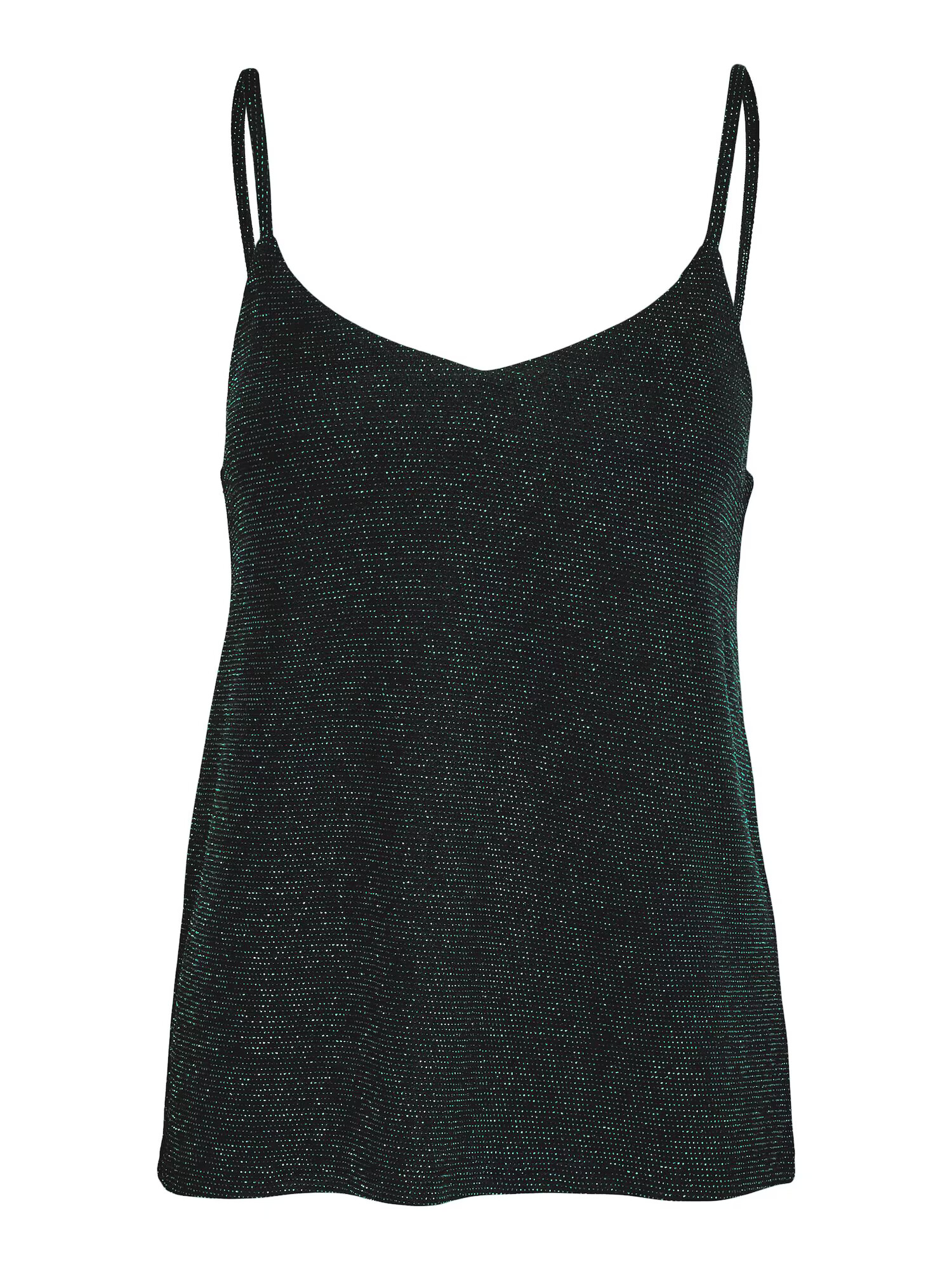 VERO MODA Top 'KANVA' verde jad / negru / argintiu - Pled.ro