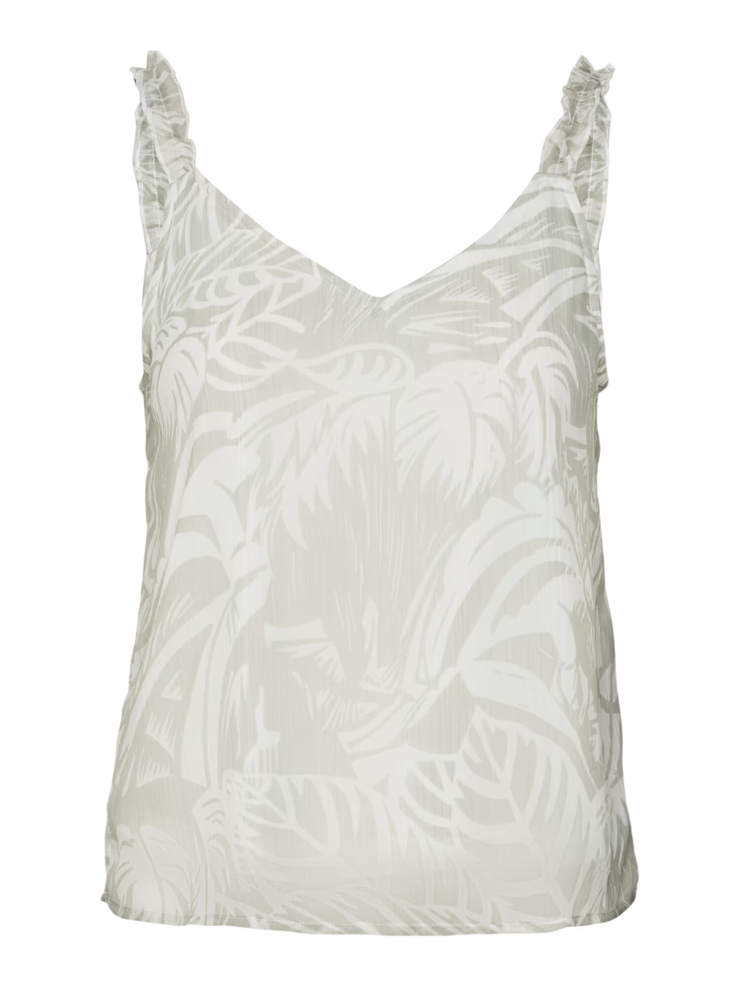 VERO MODA Top 'KAYA' verde pastel / alb - Pled.ro