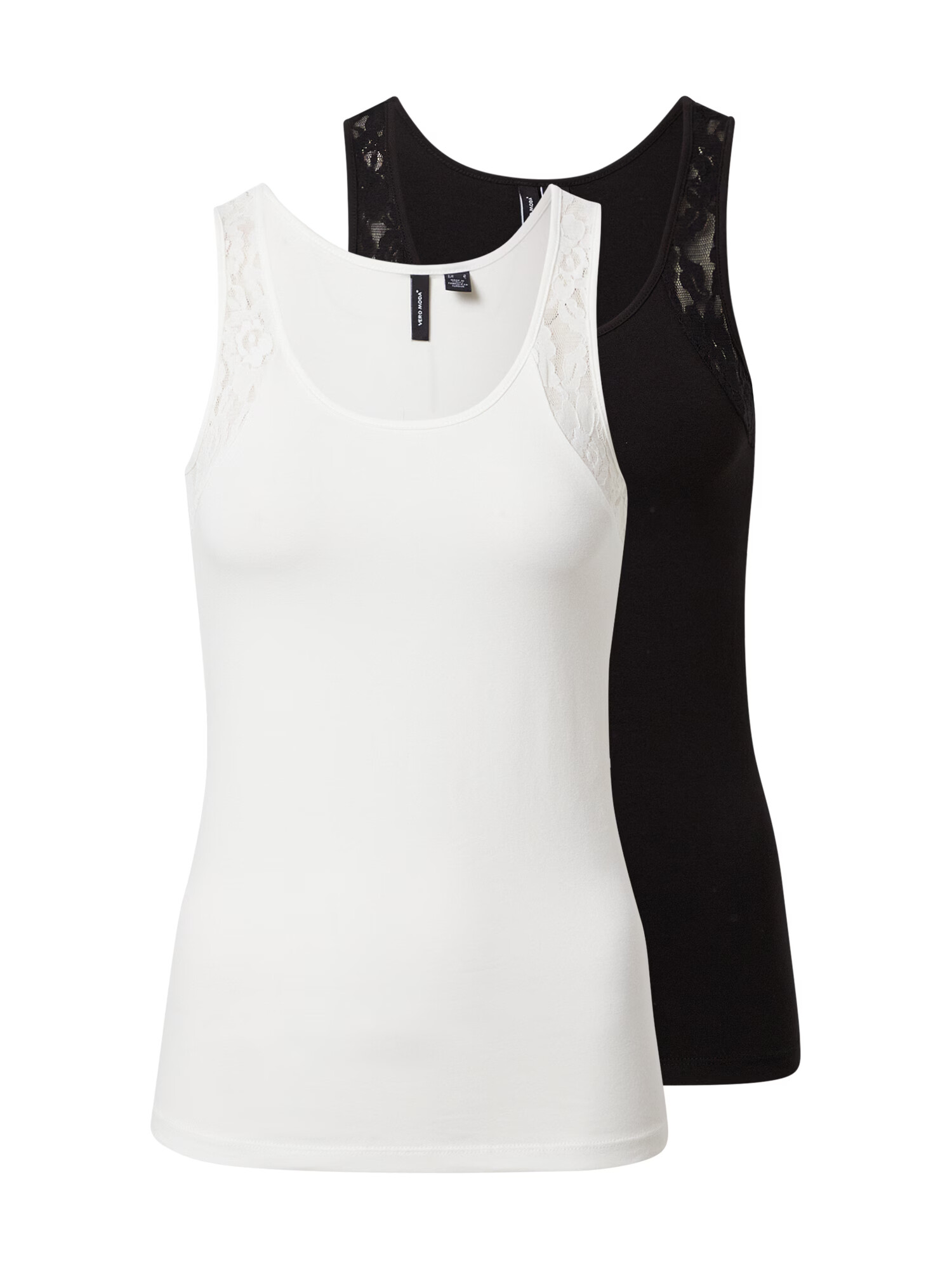 VERO MODA Top 'MAXI' negru / alb - Pled.ro