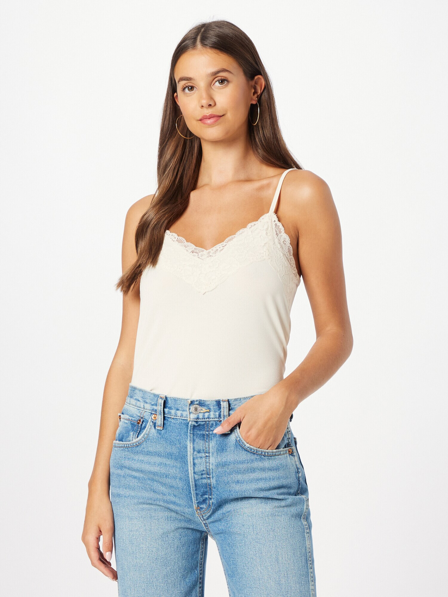 VERO MODA Top 'MILLA' crem - Pled.ro