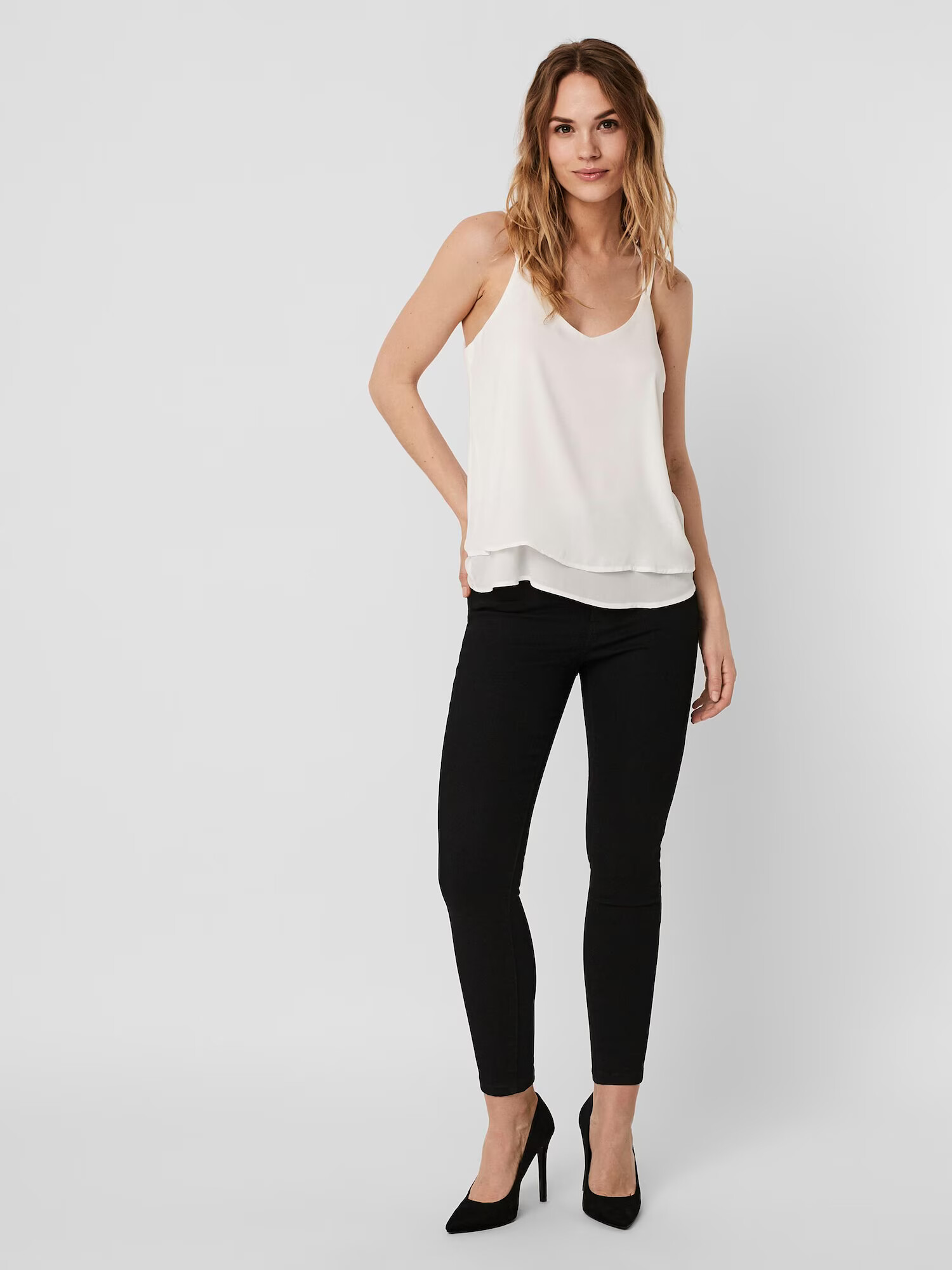 VERO MODA Top 'Poel' alb - Pled.ro