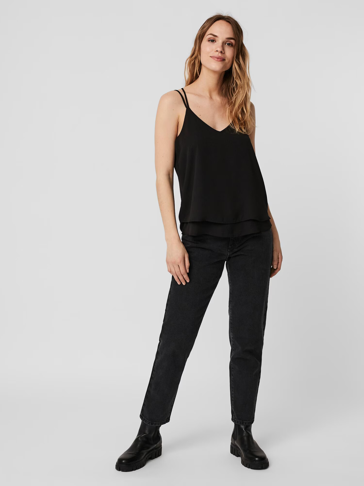 VERO MODA Top 'Poel' negru - Pled.ro