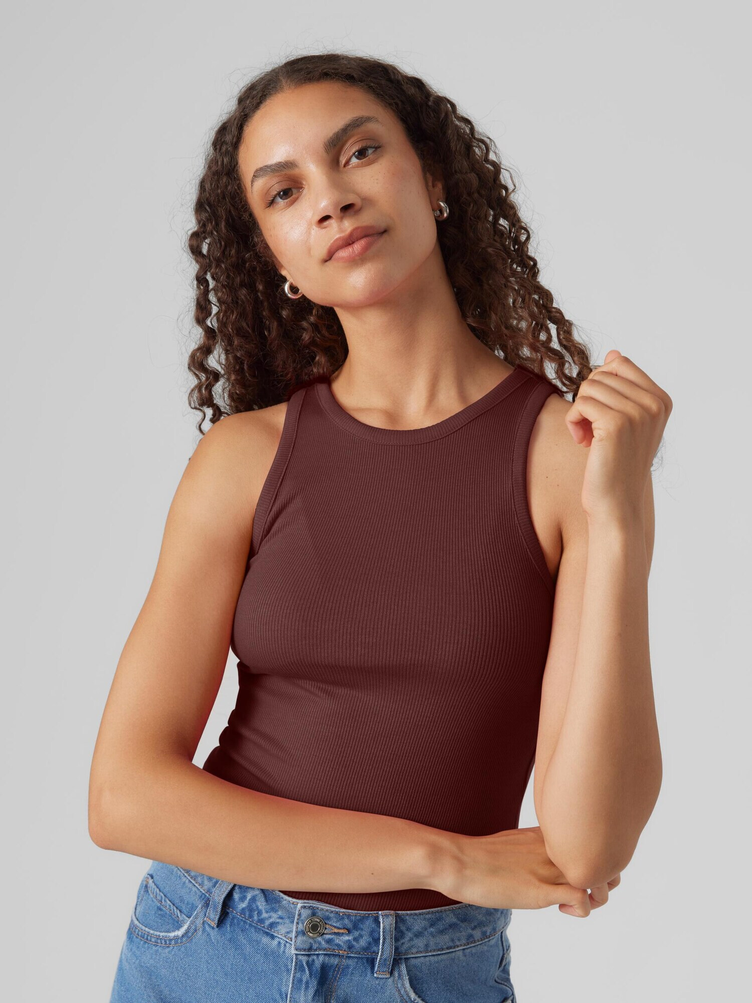 VERO MODA Top 'ROMA' ciocolatiu - Pled.ro