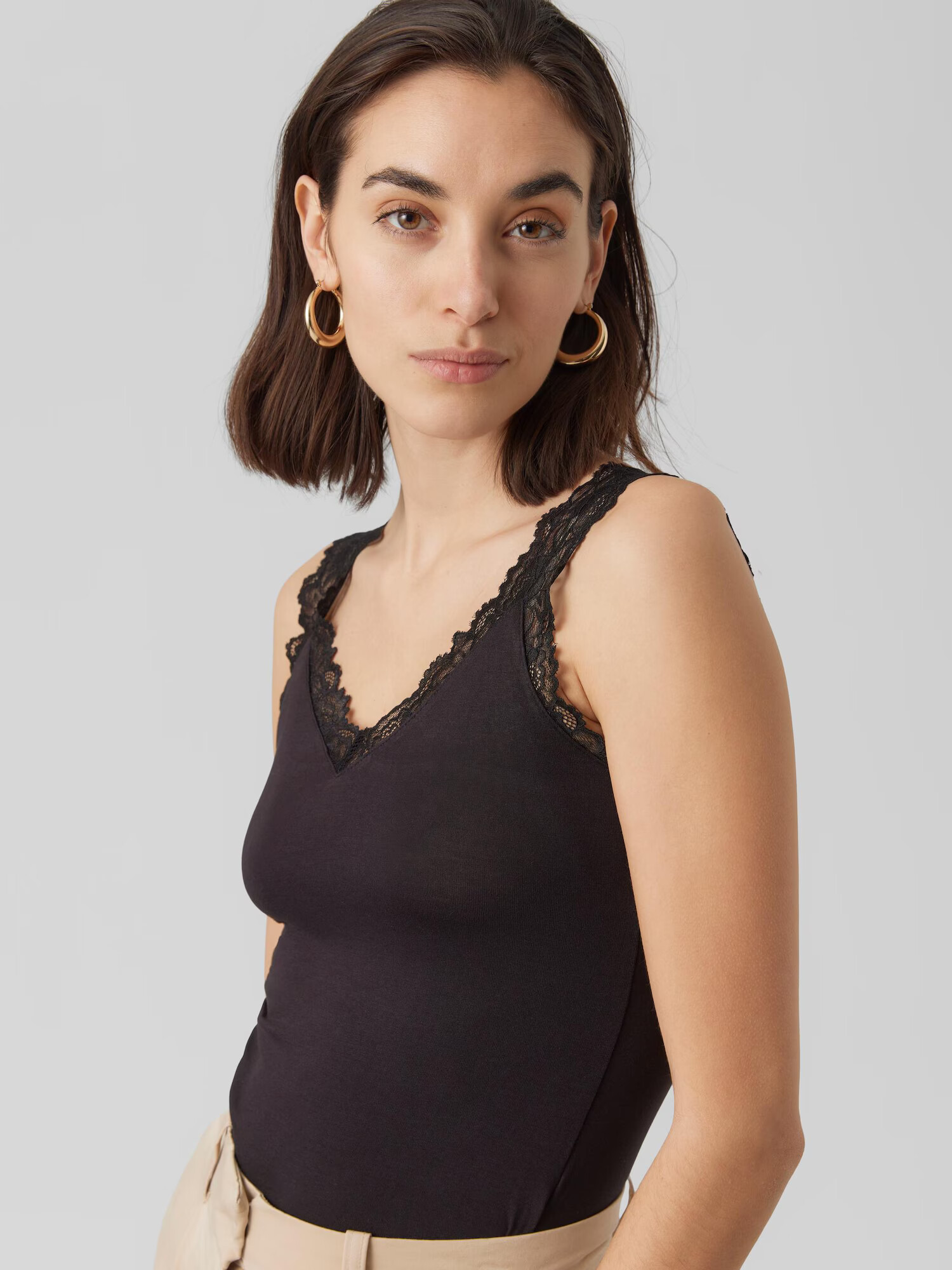 VERO MODA Top 'Rosa' negru - Pled.ro