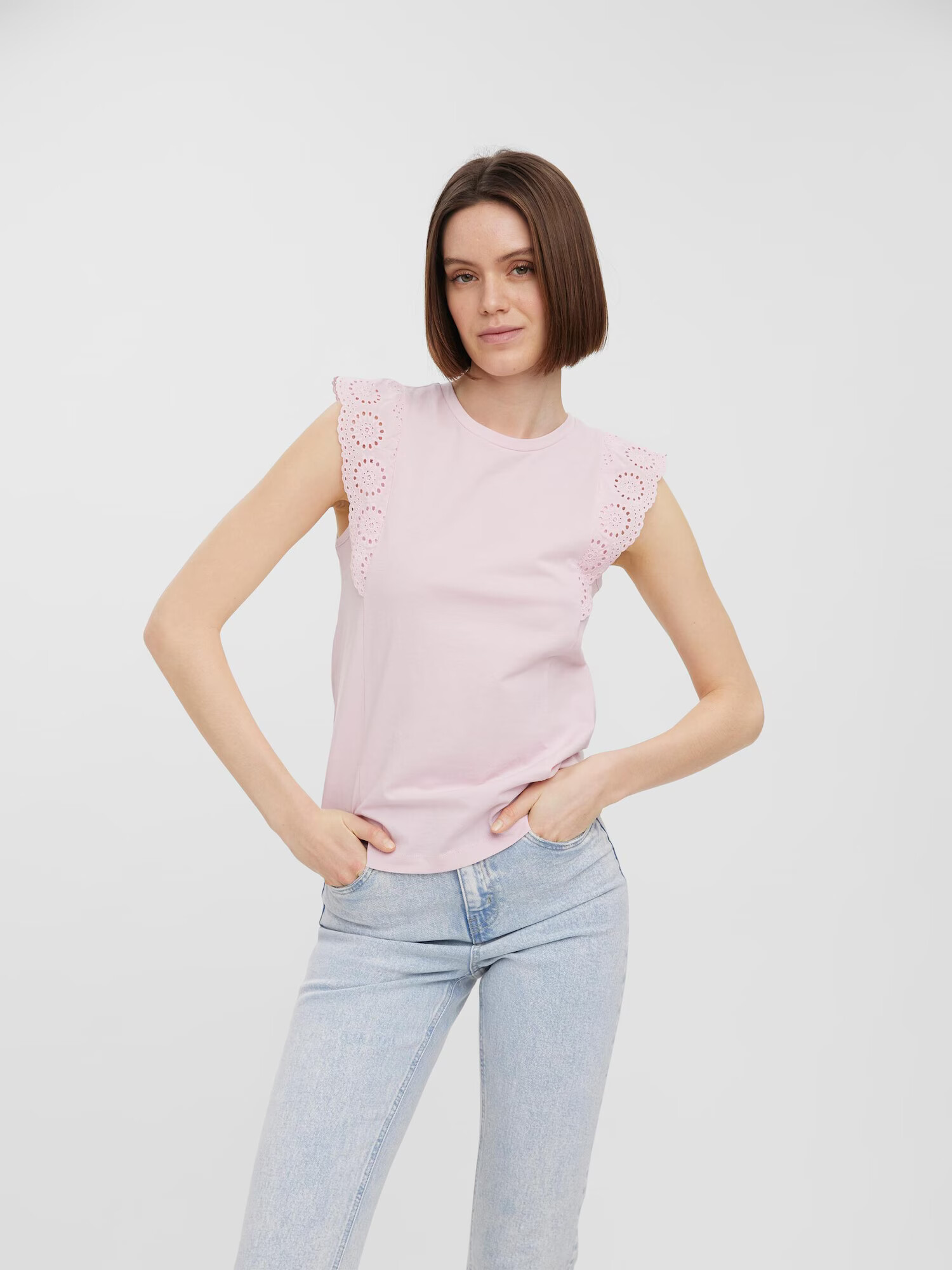 VERO MODA Top roz pastel - Pled.ro