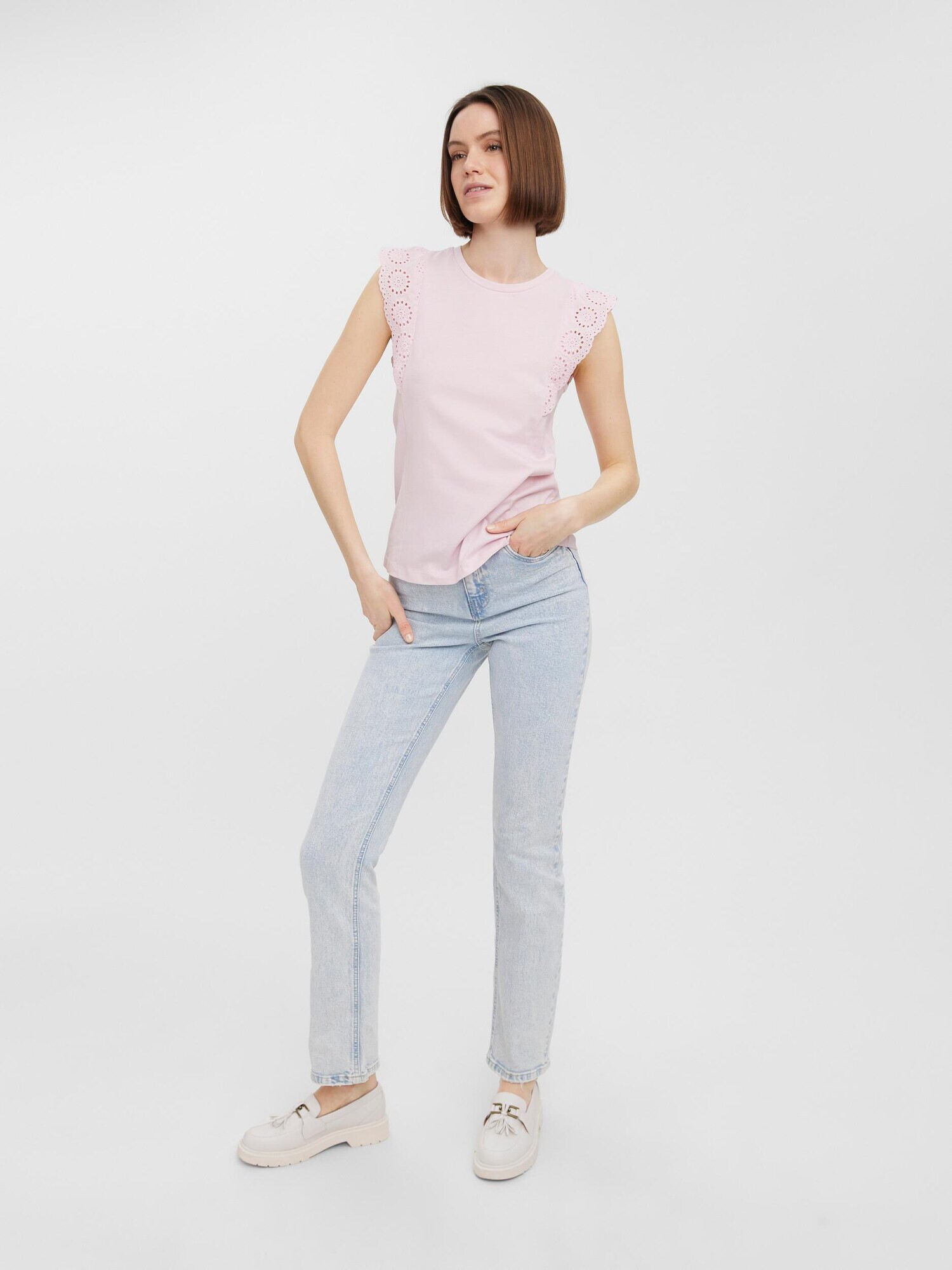 VERO MODA Top roz pastel - Pled.ro