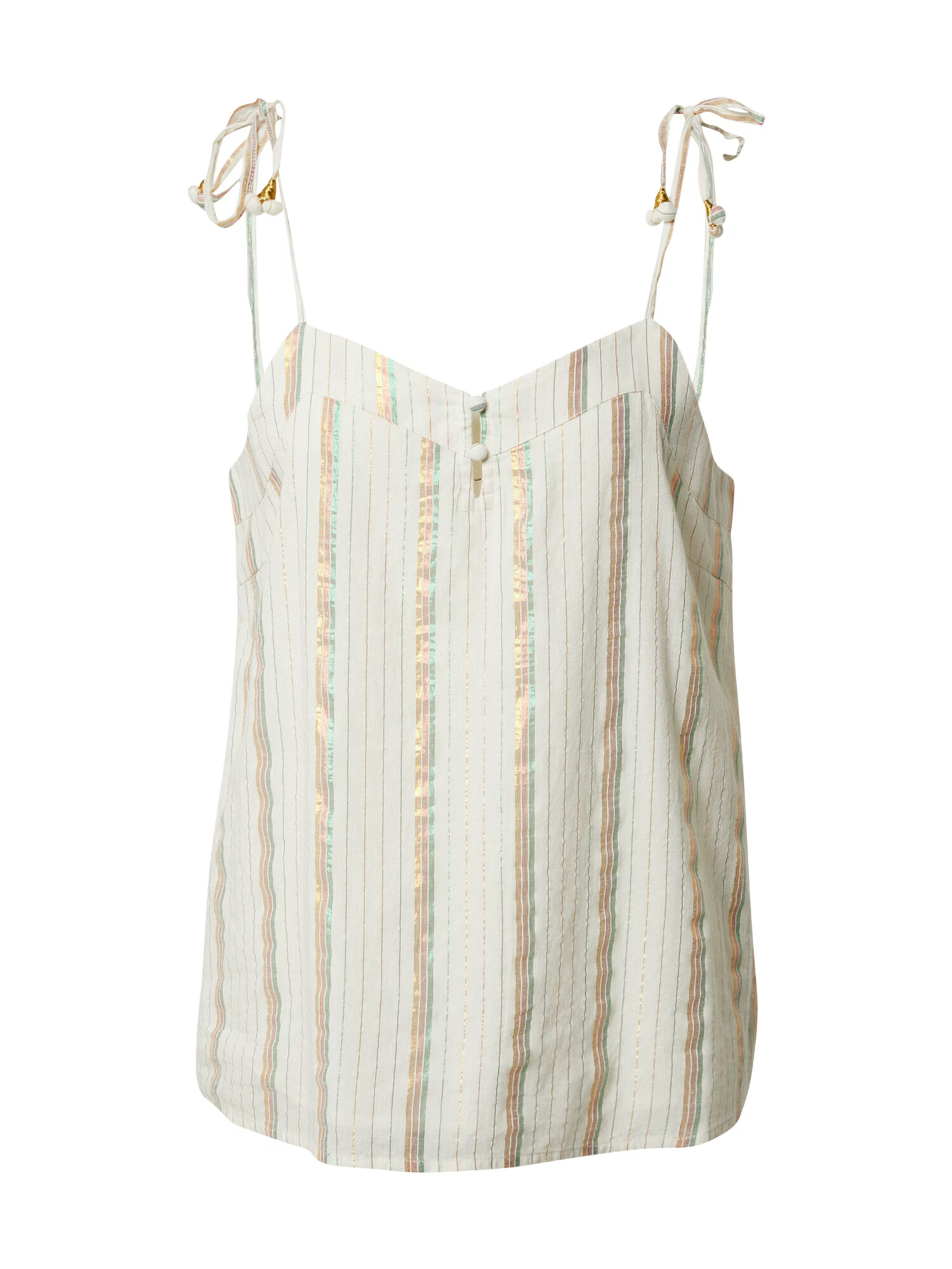 VERO MODA Top 'SAVANNAH' bej / auriu / verde jad / roz - Pled.ro