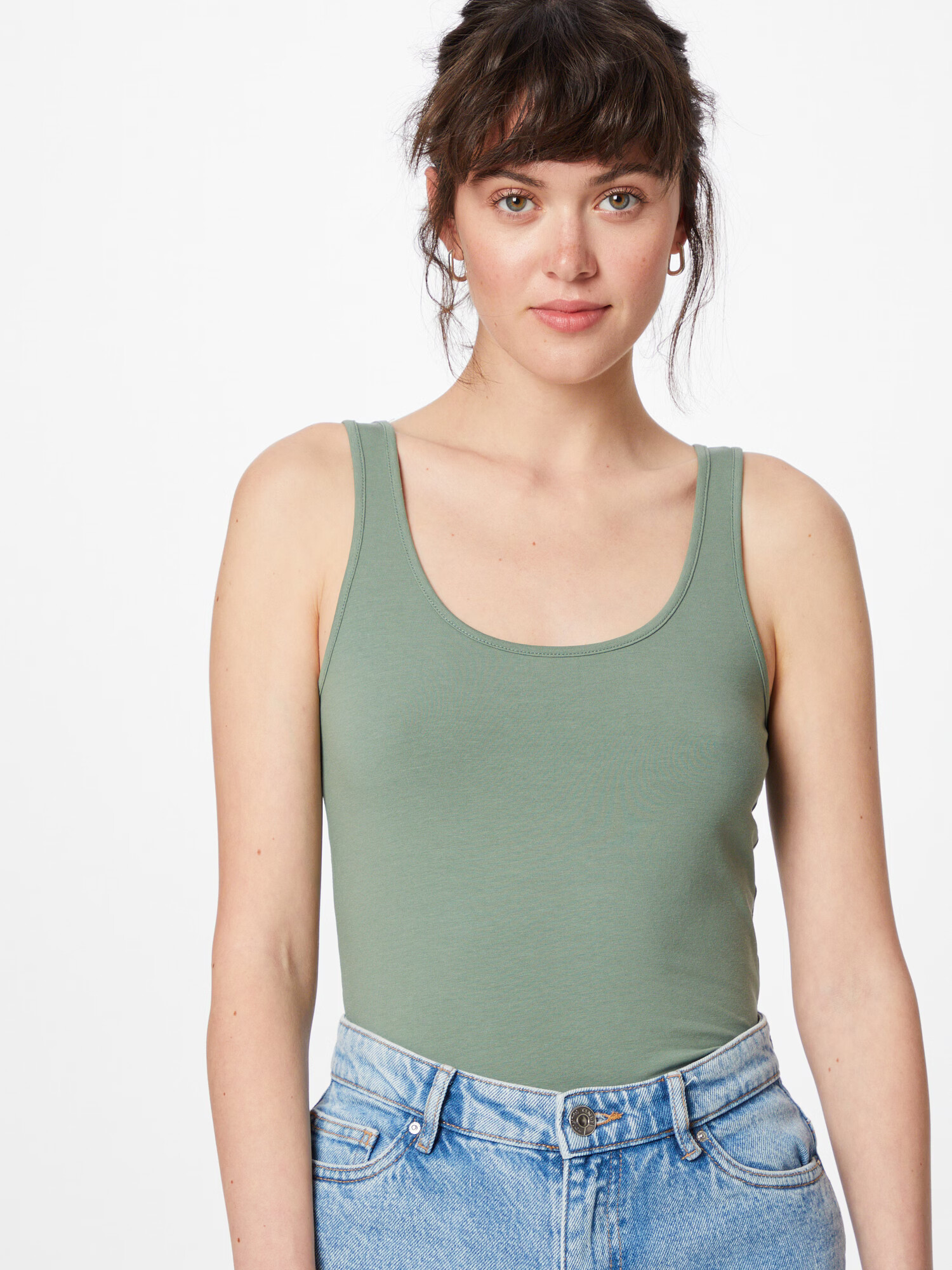 VERO MODA Top verde închis - Pled.ro