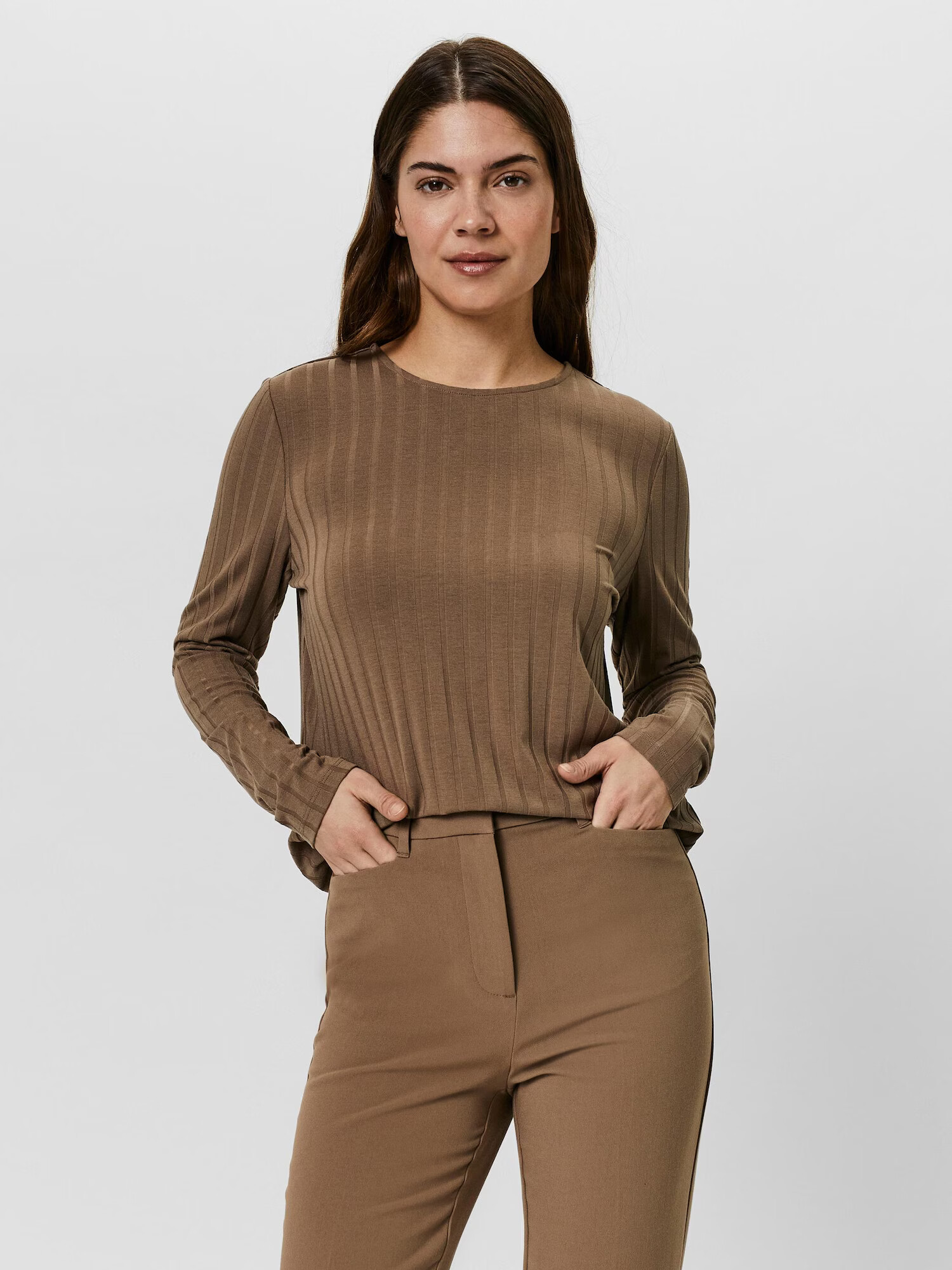 VERO MODA Tricou 'Aggi' maro - Pled.ro