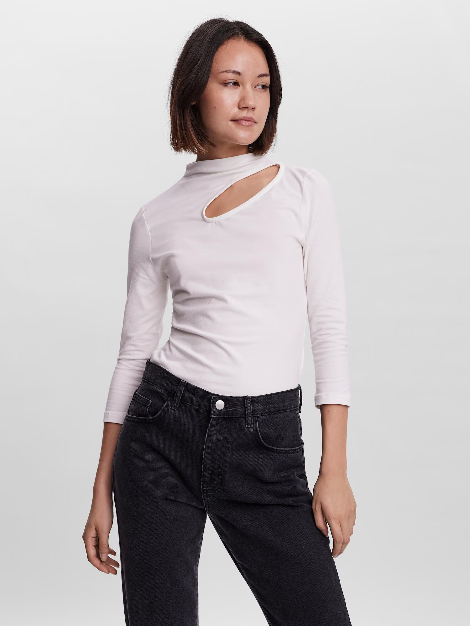 VERO MODA Tricou alb natural - Pled.ro