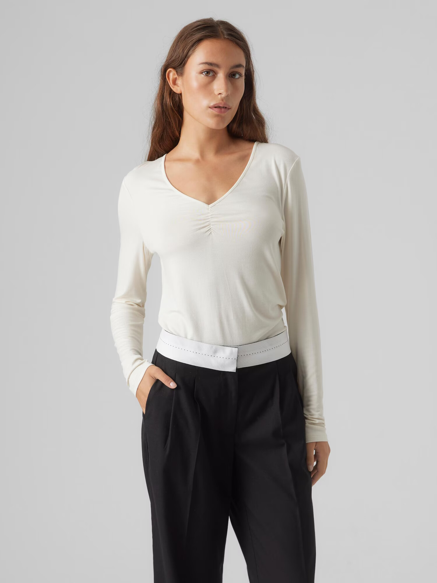 VERO MODA Tricou 'ALBERTE' alb natural - Pled.ro