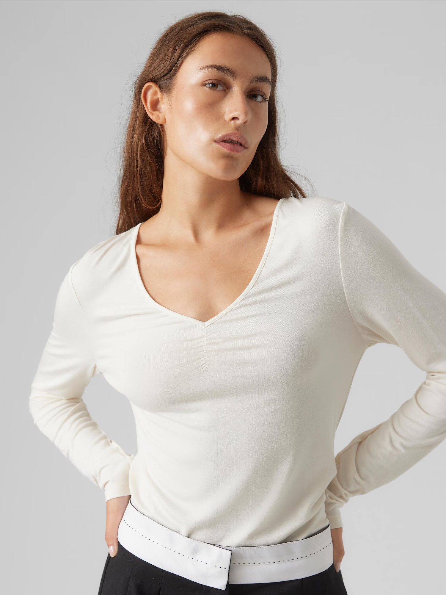 VERO MODA Tricou 'ALBERTE' alb natural - Pled.ro