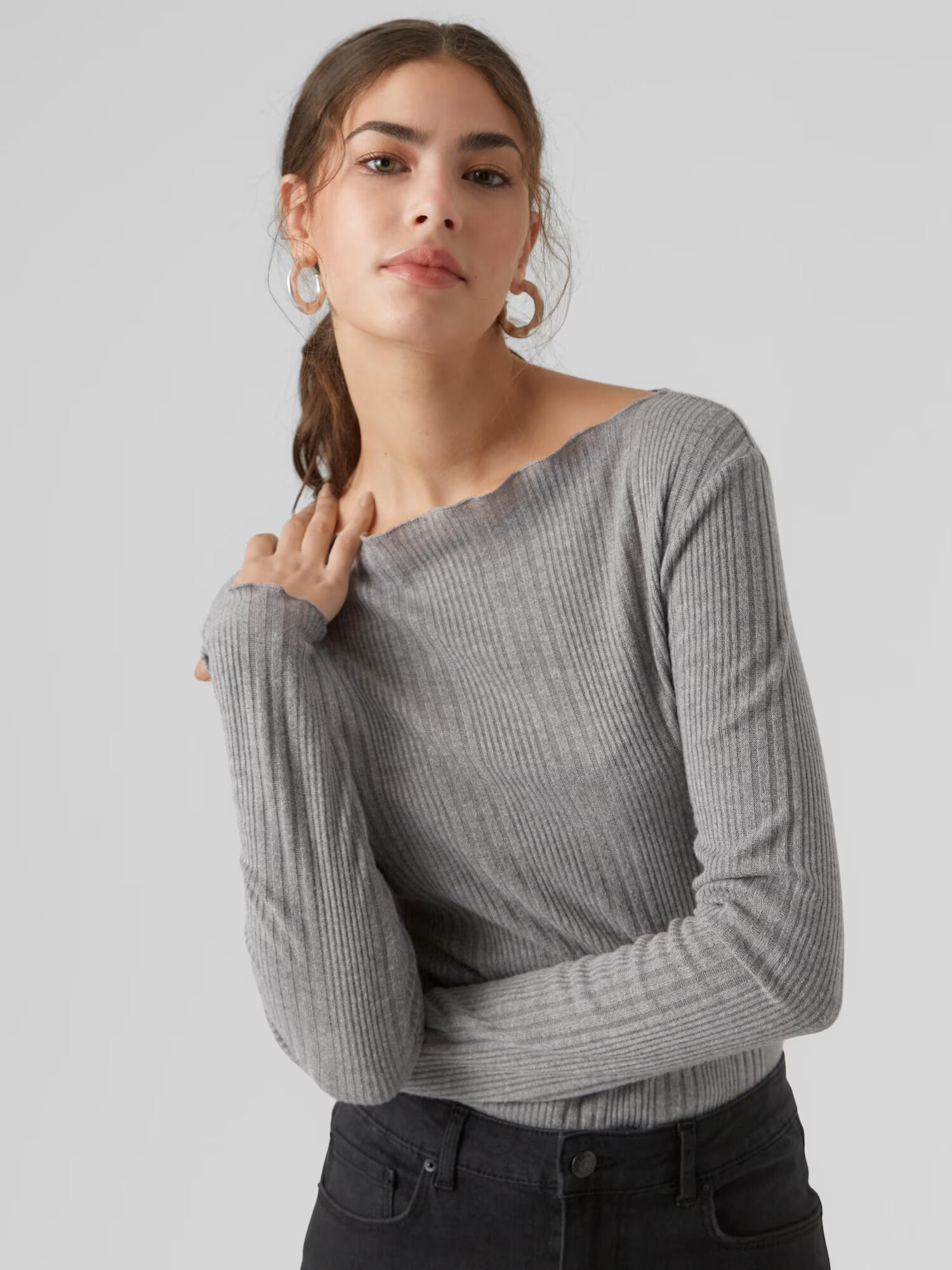 VERO MODA Tricou 'ASTA' gri amestecat - Pled.ro