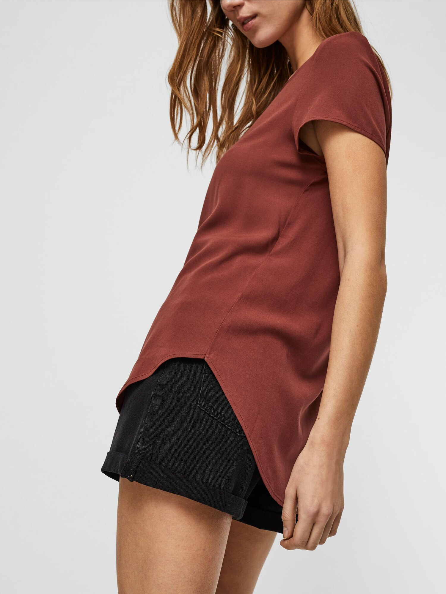 VERO MODA Tricou 'Becca' maro închis - Pled.ro