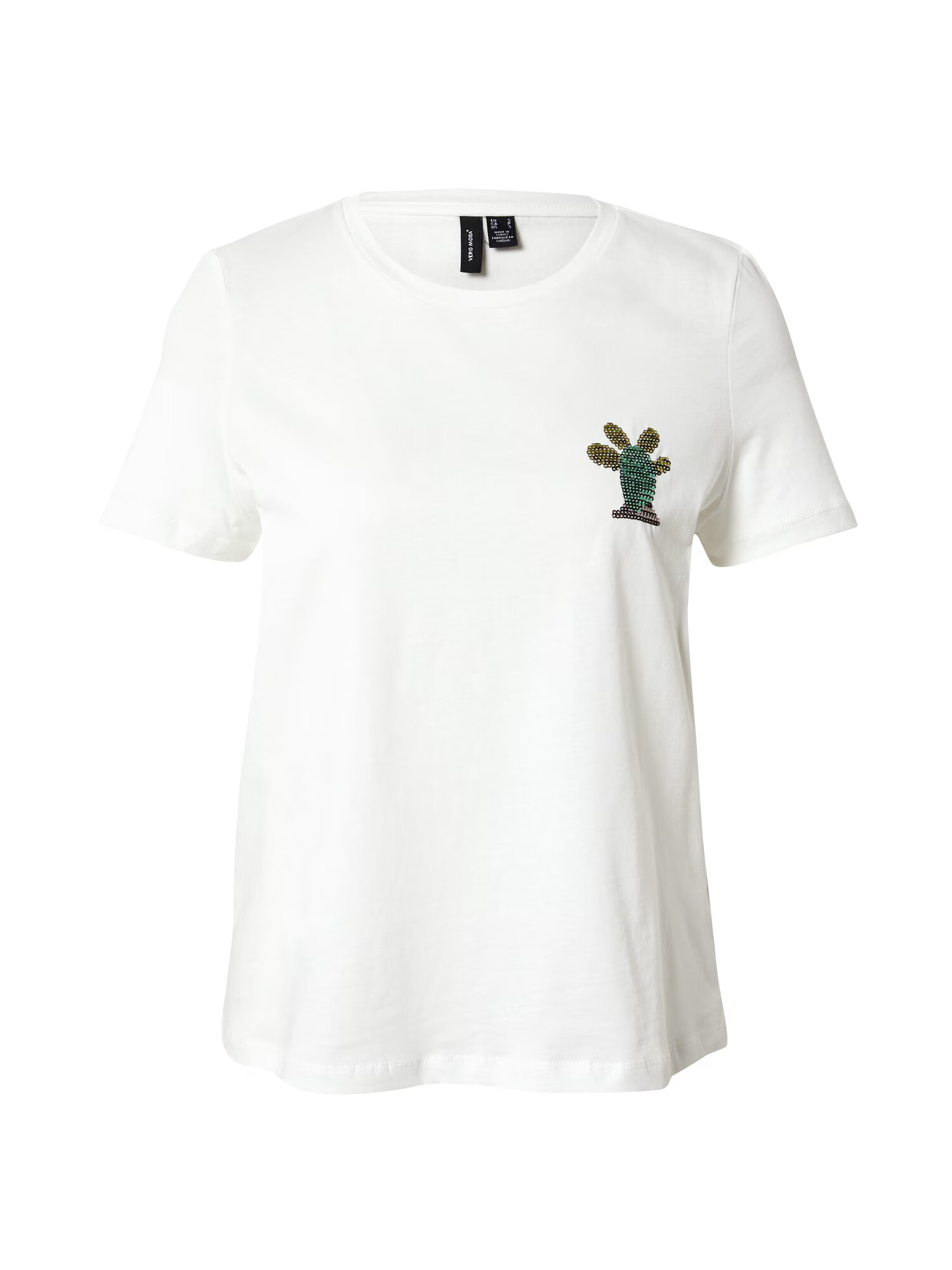 VERO MODA Tricou galben / verde / mov închis / alb - Pled.ro