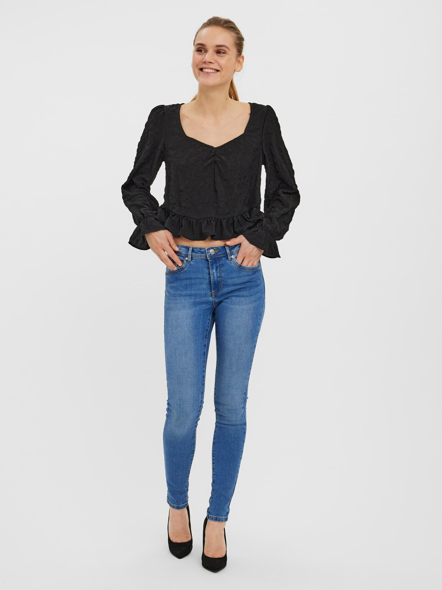 VERO MODA Tricou 'Holly' negru - Pled.ro