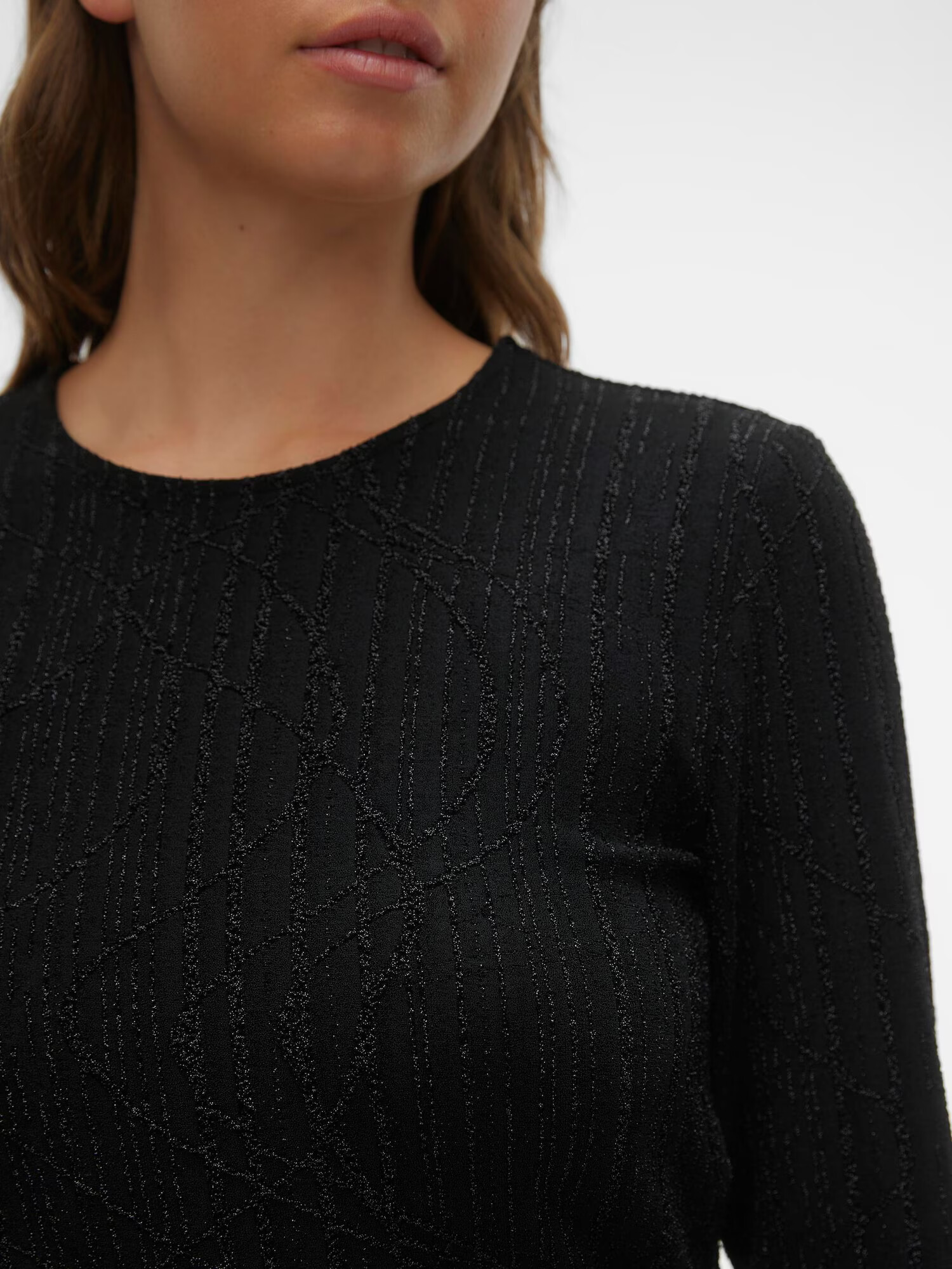 VERO MODA Tricou 'KANZ SIBE' negru / argintiu - Pled.ro