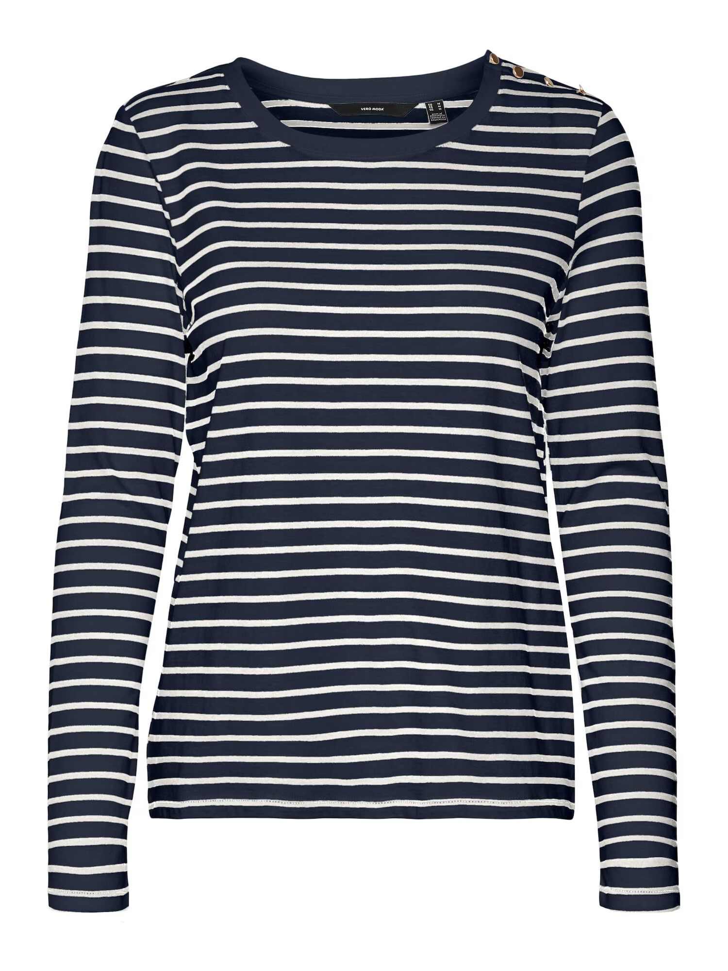 VERO MODA Tricou 'LEXIE APRIL' bleumarin / alb - Pled.ro