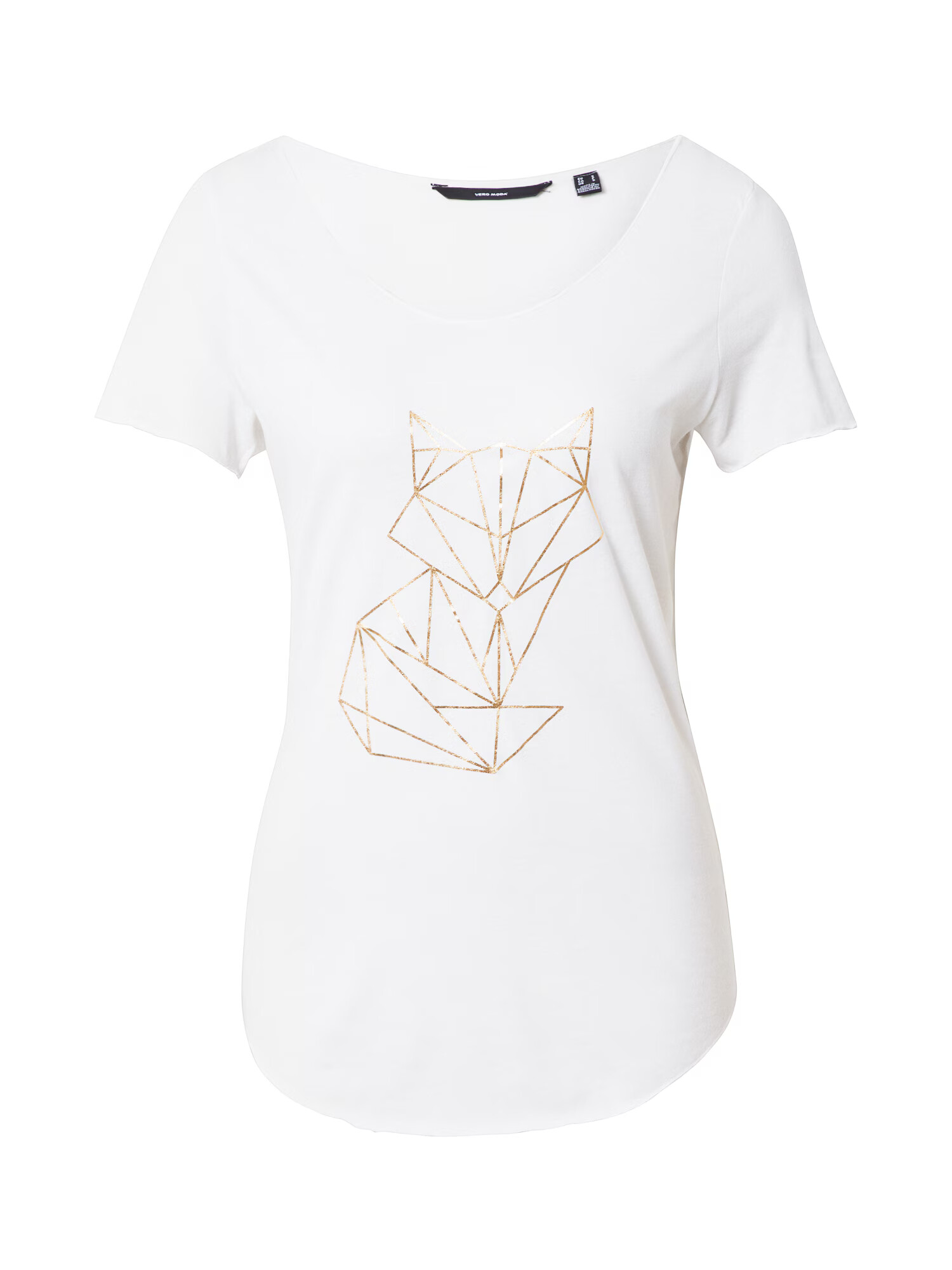 VERO MODA Tricou 'LUA' auriu / alb - Pled.ro