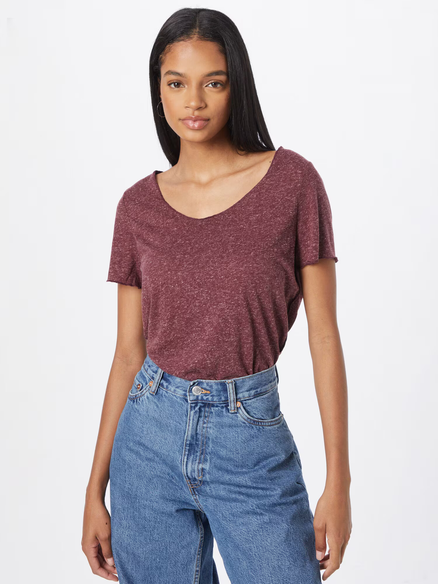 VERO MODA Tricou 'Lua' roșu bordeaux - Pled.ro