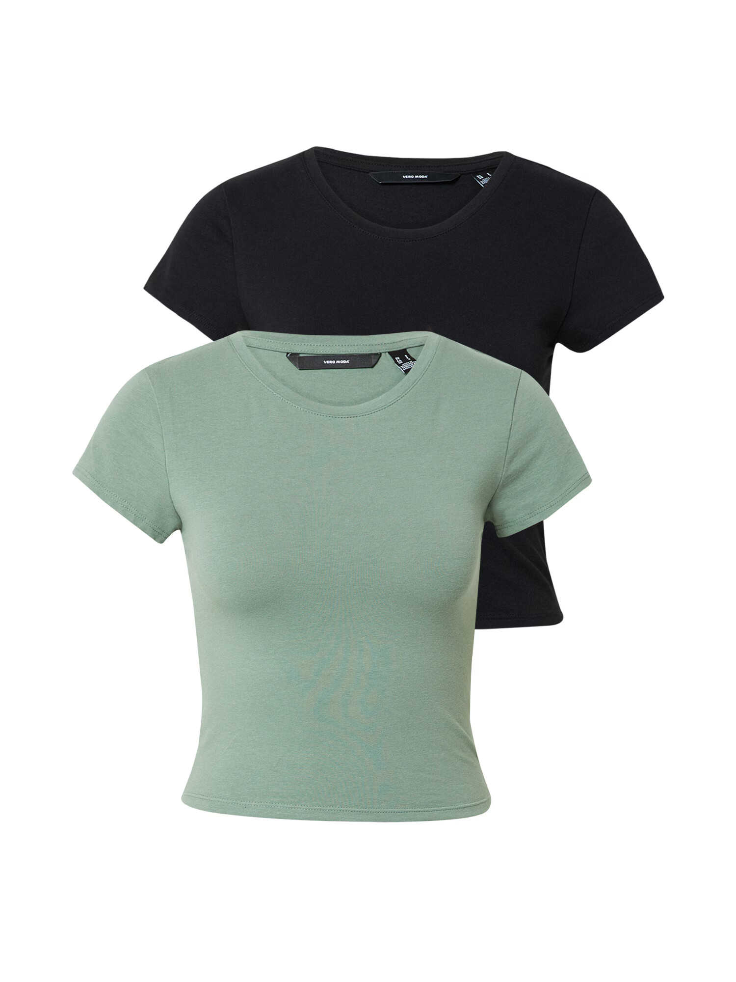 VERO MODA Tricou 'MAXI' verde pastel / negru - Pled.ro