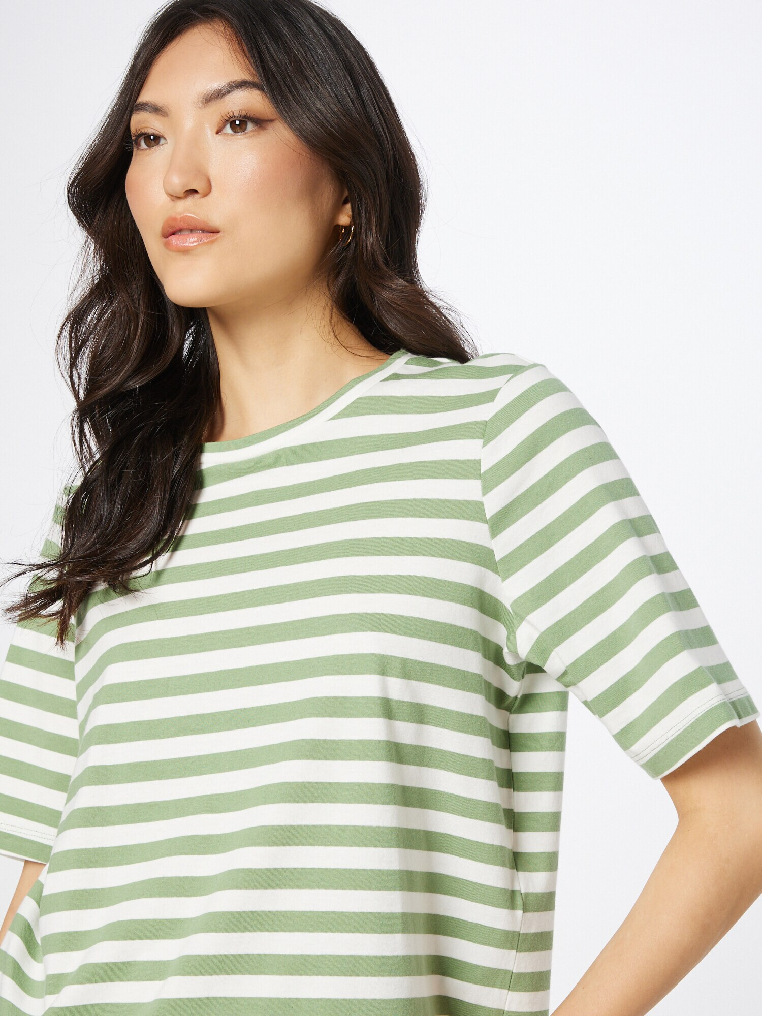 VERO MODA Tricou 'MOLLY' verde deschis / alb - Pled.ro