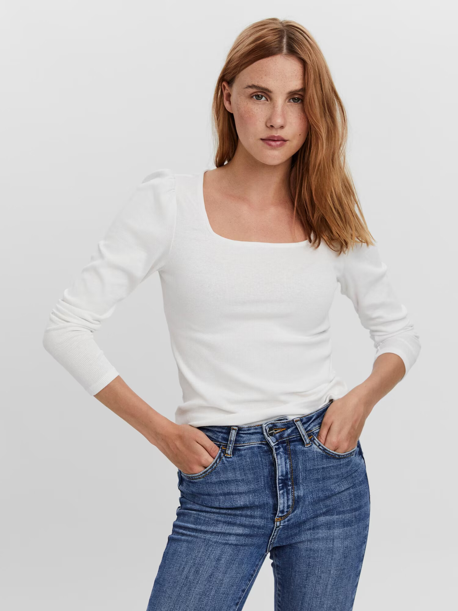 VERO MODA Tricou 'Natasha' alb - Pled.ro