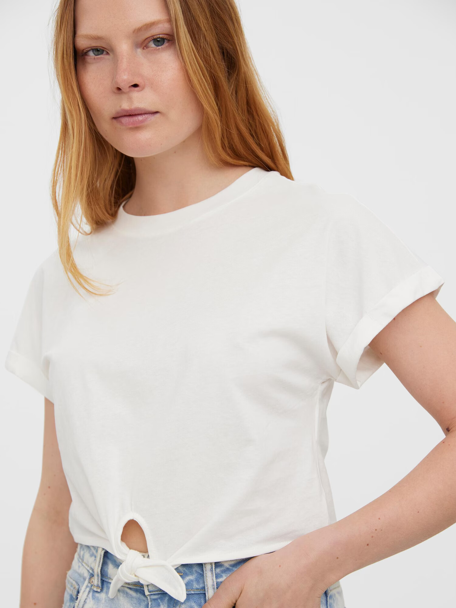 VERO MODA Tricou 'PANNA' alb - Pled.ro