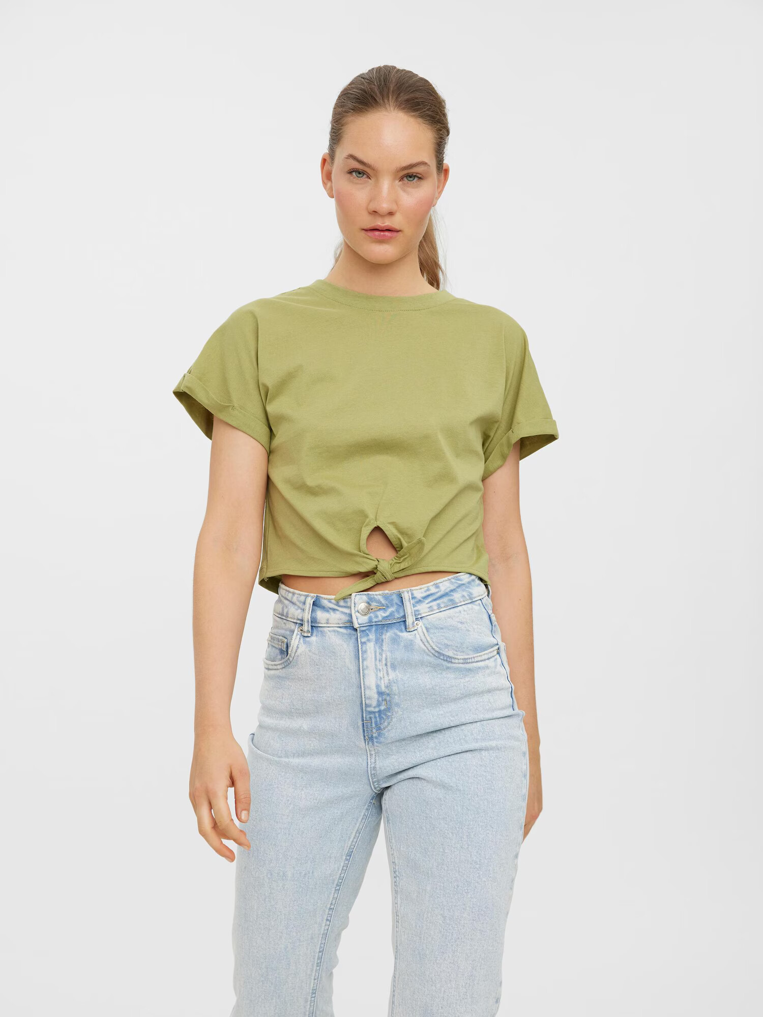 VERO MODA Tricou 'PANNA' verde măr - Pled.ro