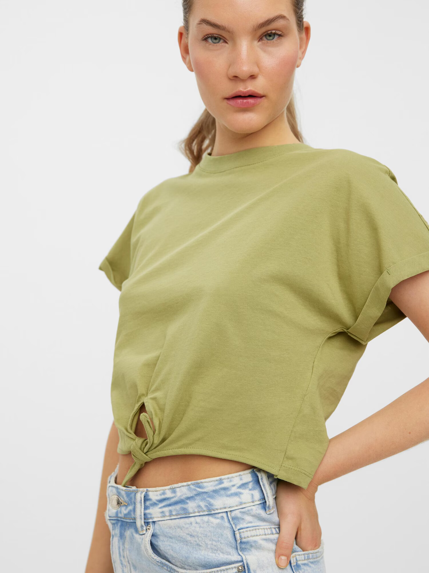 VERO MODA Tricou 'PANNA' verde măr - Pled.ro