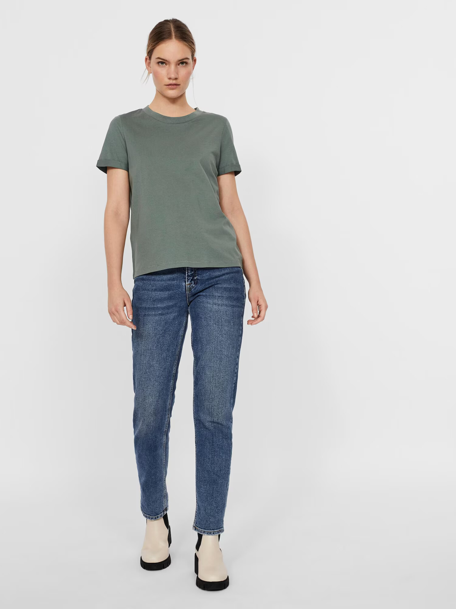 VERO MODA Tricou 'Paula' verde smarald - Pled.ro