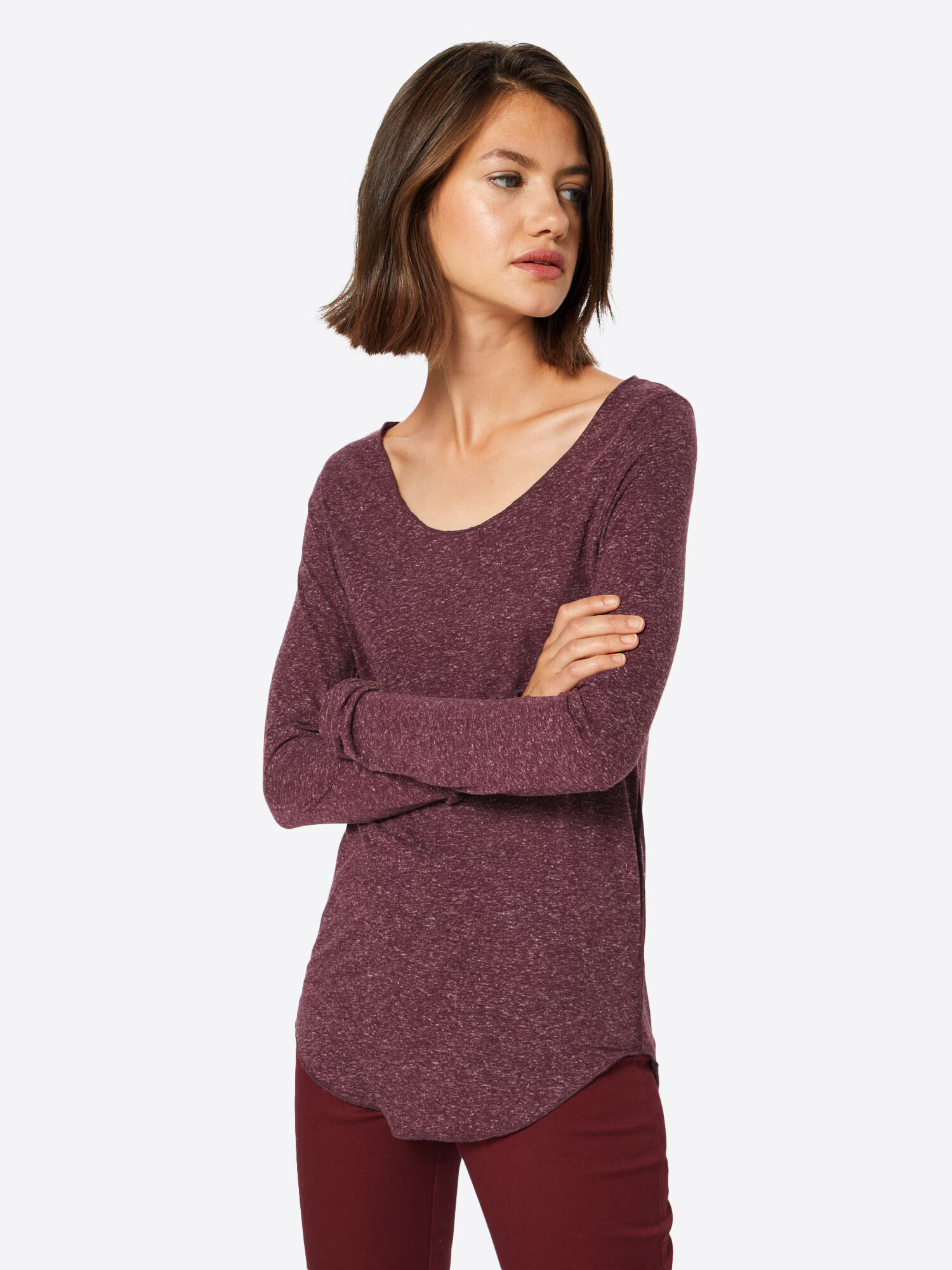 VERO MODA Tricou roșu bordeaux - Pled.ro