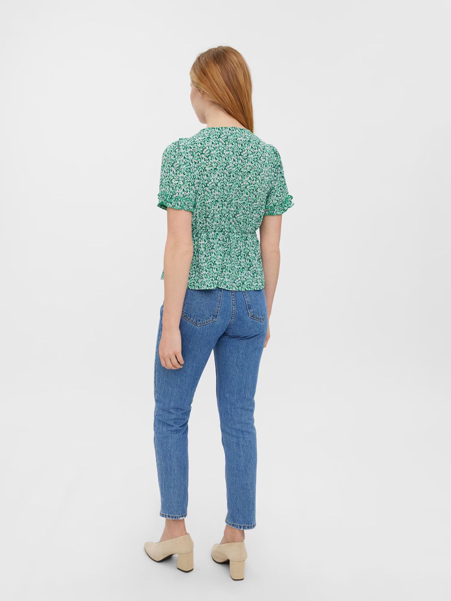 VERO MODA Tricou 'Splash' verde / verde mentă / verde închis / alb - Pled.ro