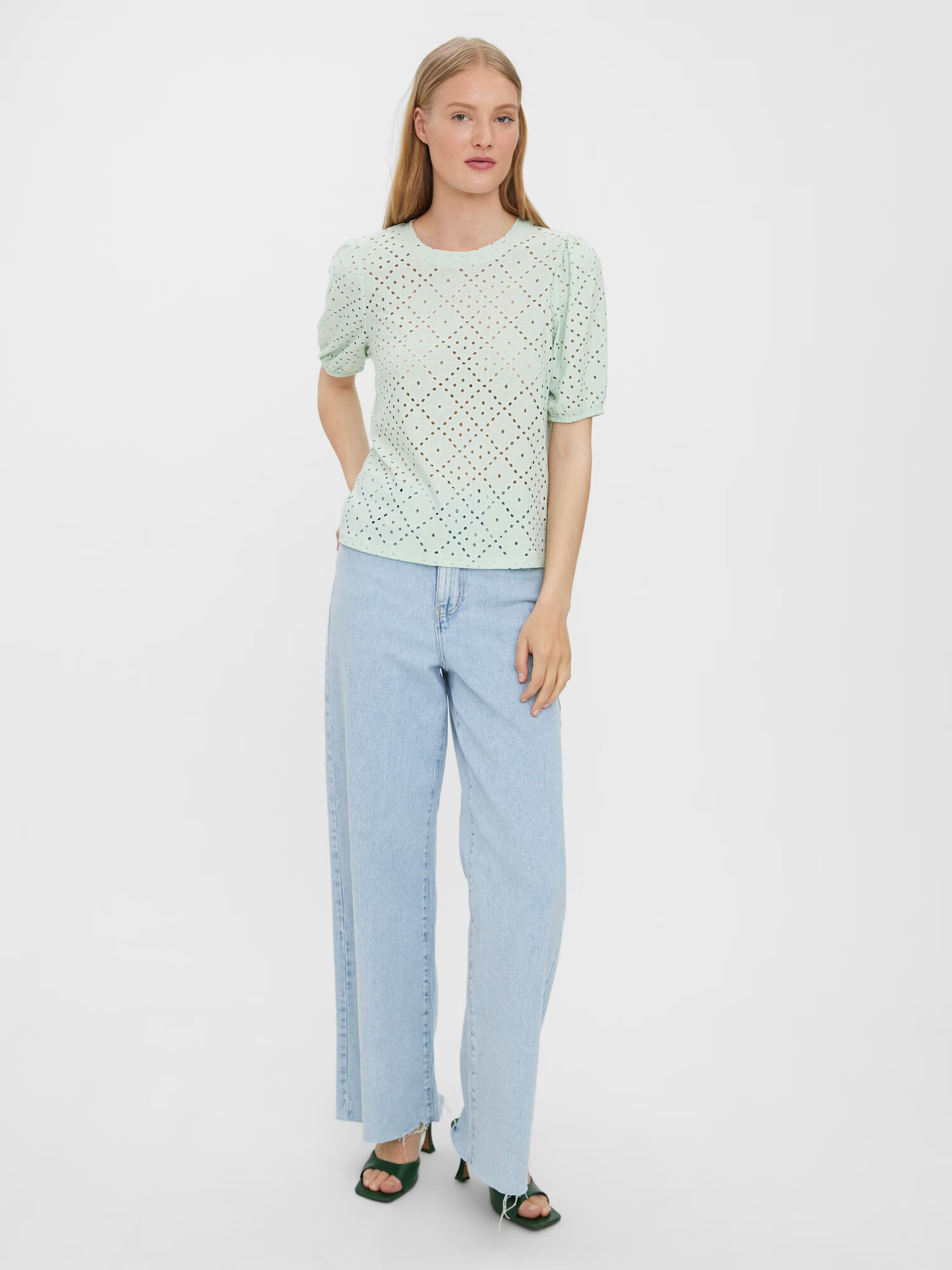 VERO MODA Tricou 'TASSA' albastru aqua - Pled.ro