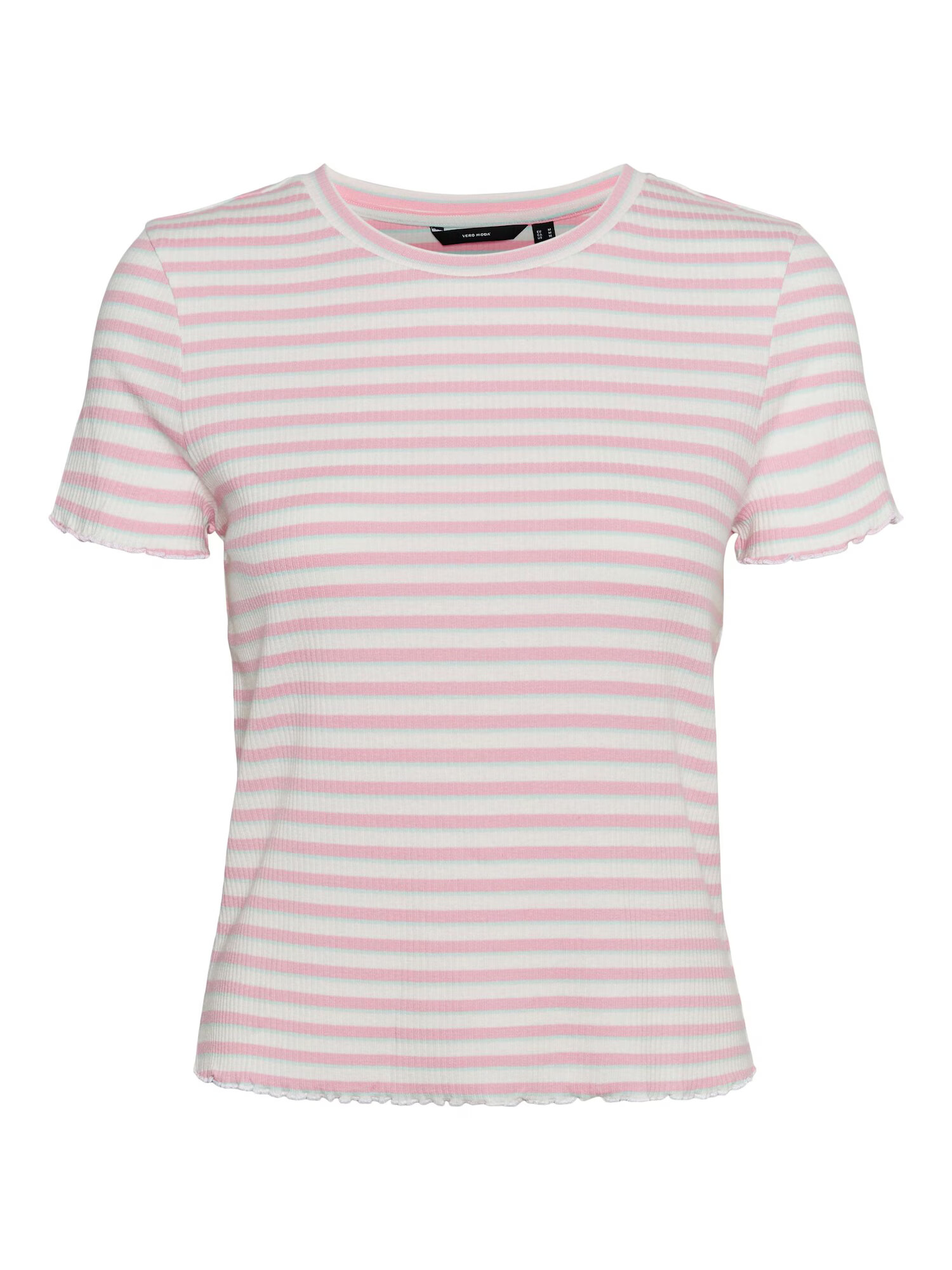 VERO MODA Tricou 'Vio' opal / roz / alb - Pled.ro