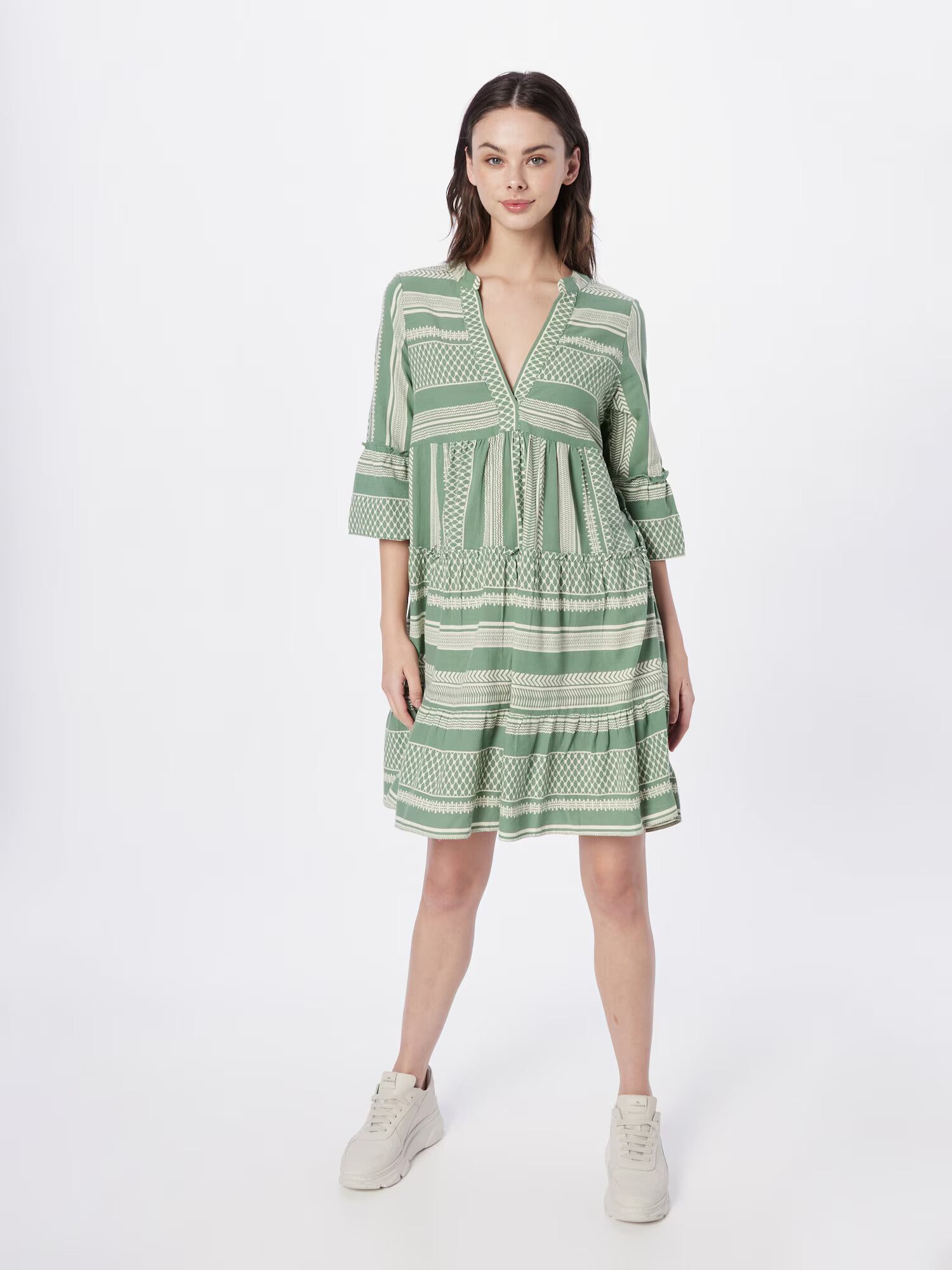 VERO MODA Rochie tip bluză 'Dicthe' bej / verde - Pled.ro