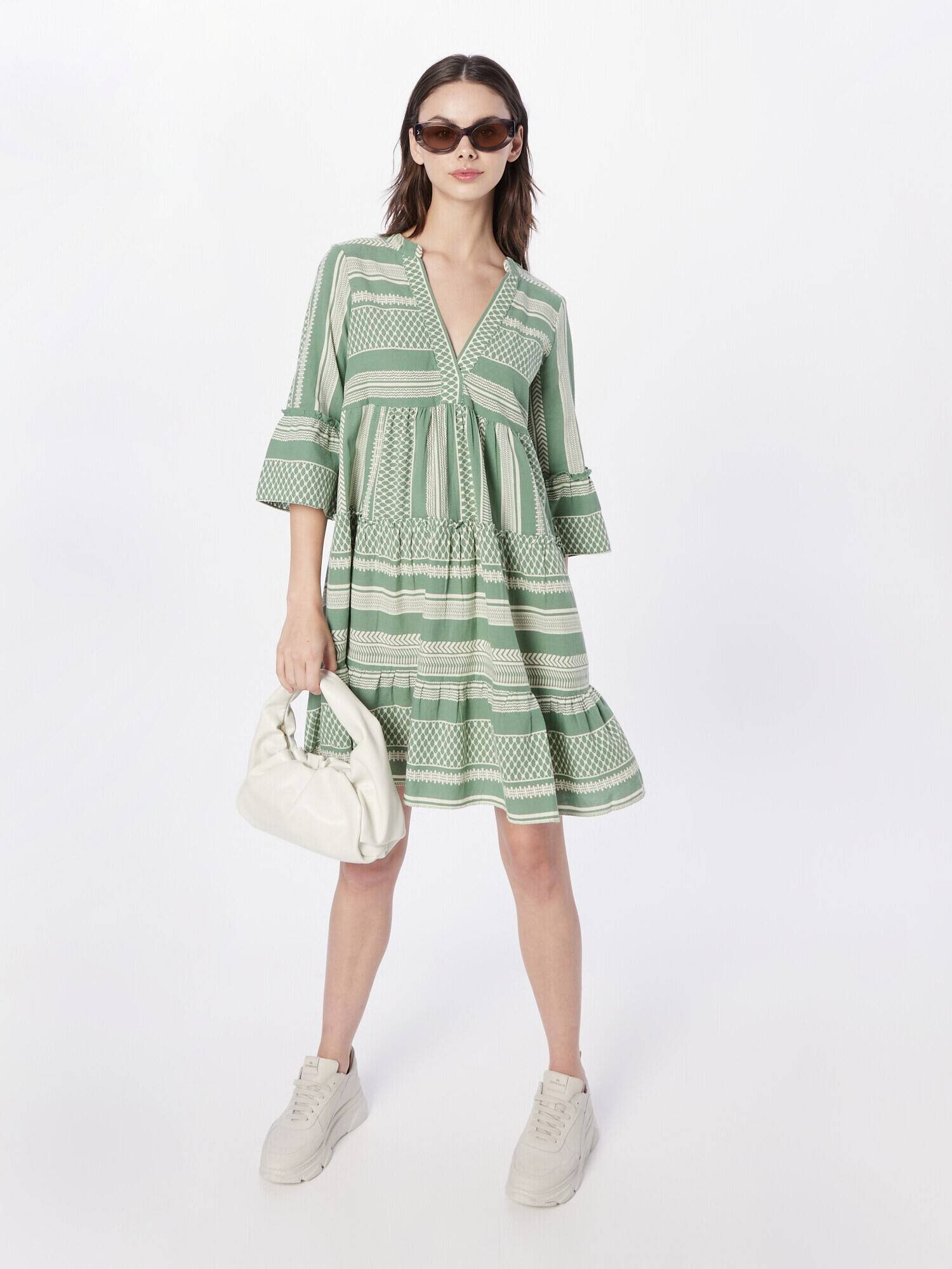 VERO MODA Rochie tip bluză 'Dicthe' bej / verde - Pled.ro