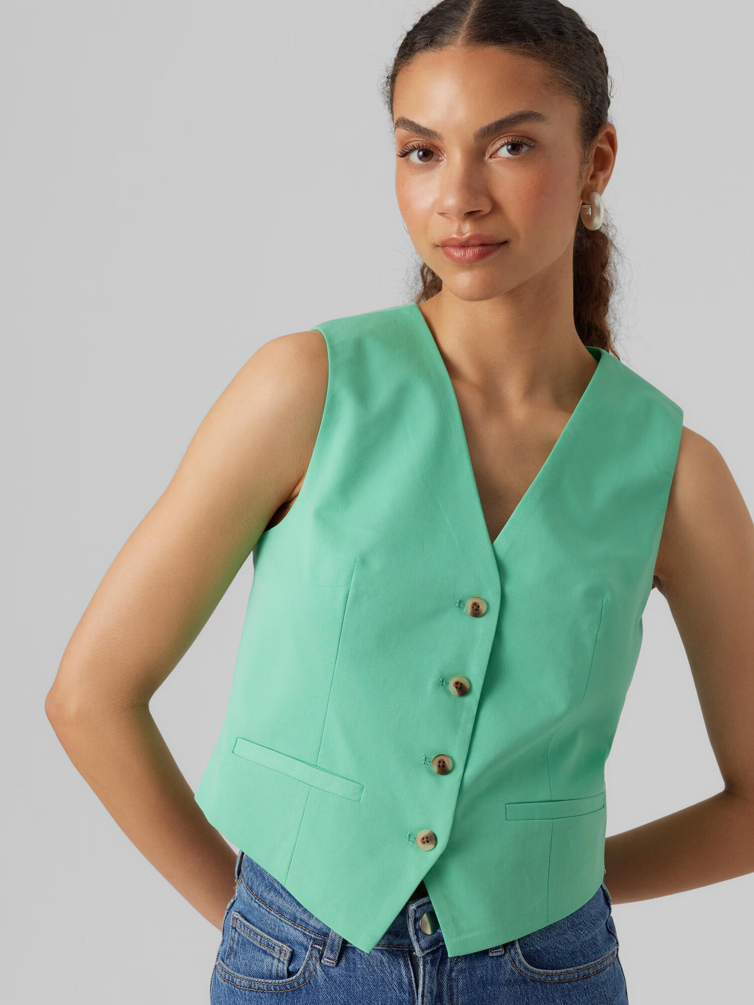 VERO MODA Vestă de costum 'Rickabua' verde jad - Pled.ro