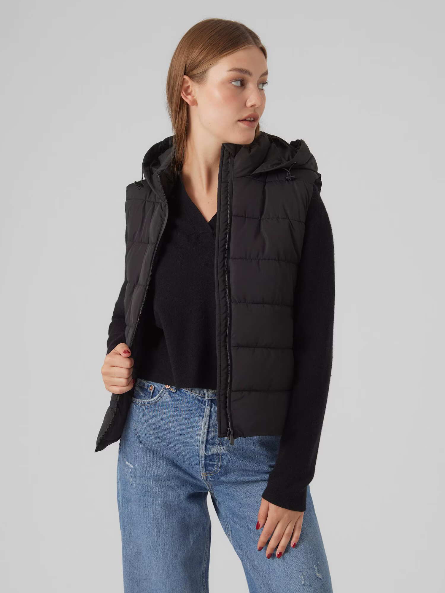 VERO MODA Vestă 'JESSIE' negru - Pled.ro