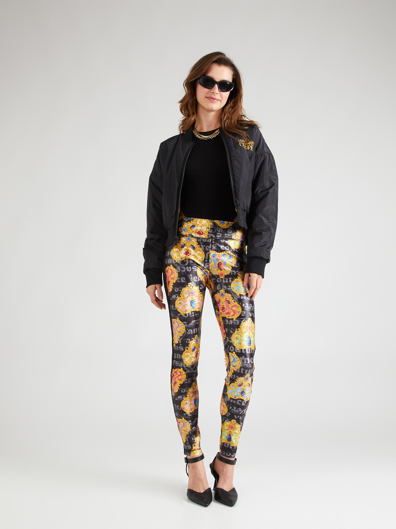 Versace Jeans Couture Leggings albastru / galben / gri / negru - Pled.ro