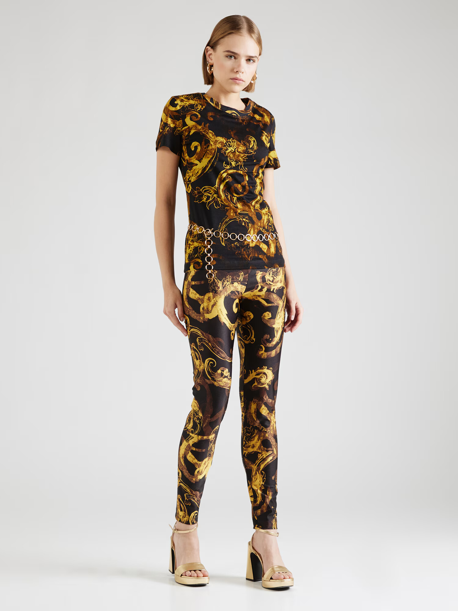 Versace Jeans Couture Leggings maro / galben / negru - Pled.ro