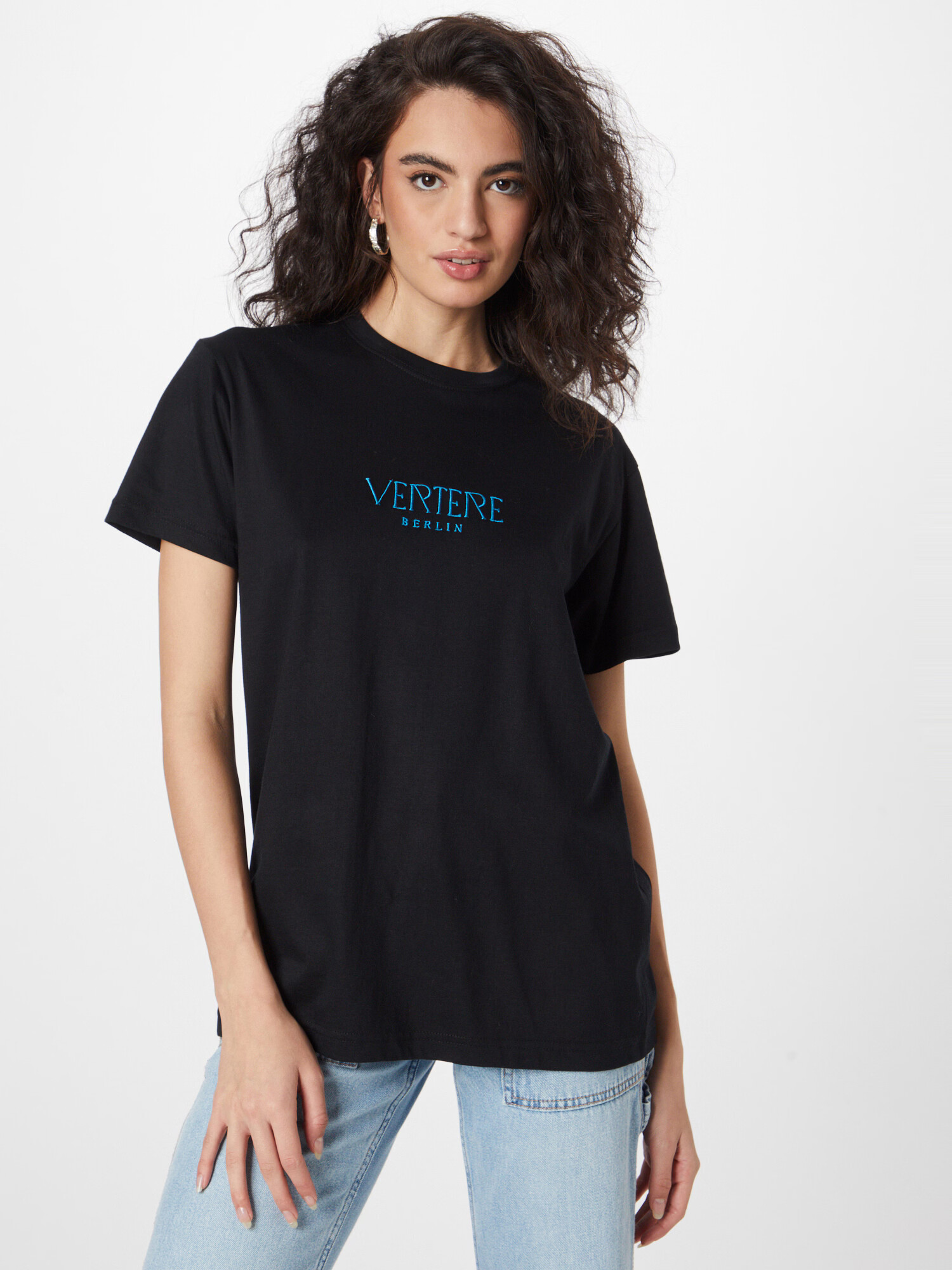 Vertere Berlin Tricou azuriu / negru - Pled.ro