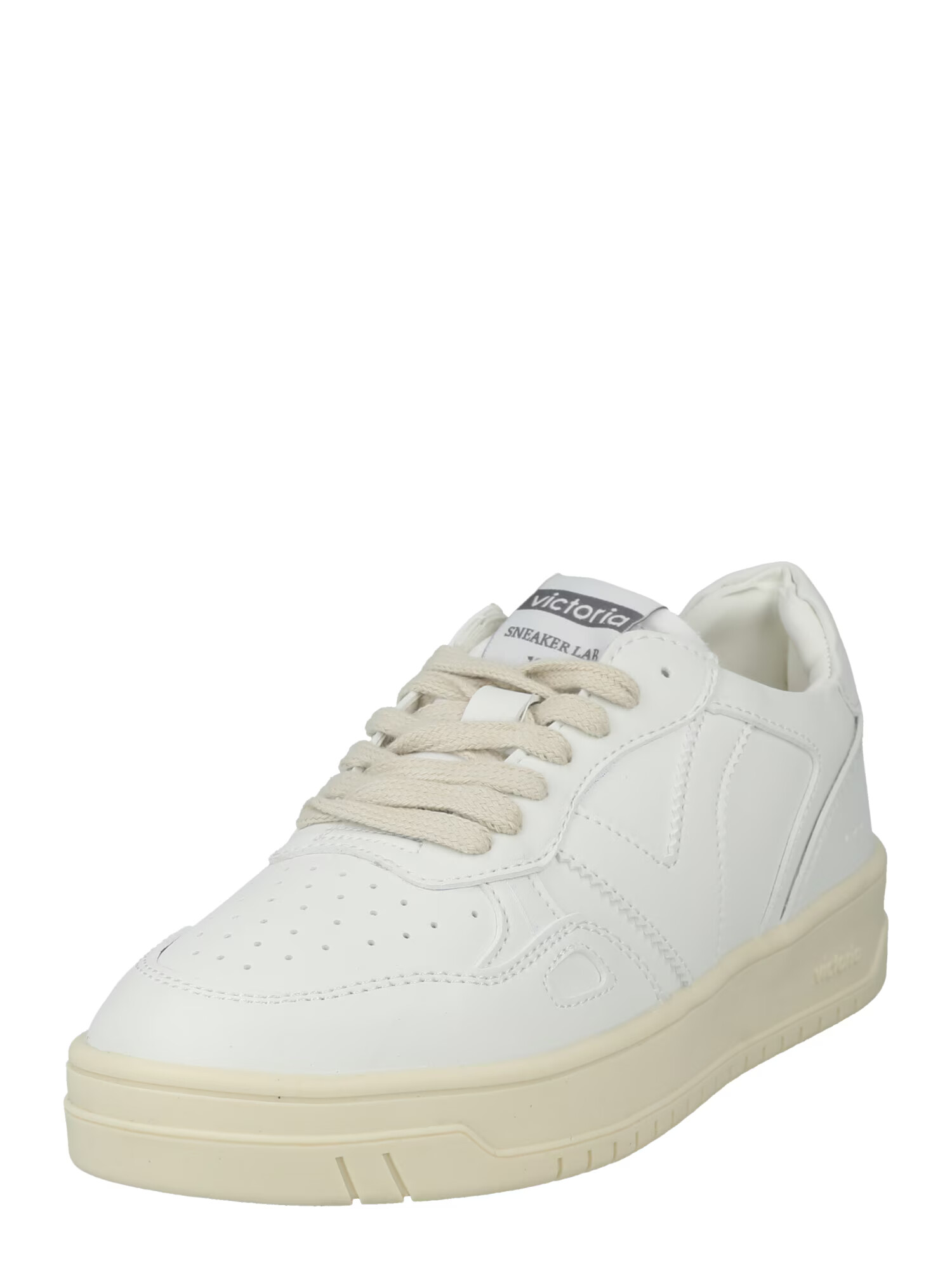 VICTORIA Sneaker low ecru / gri închis / alb - Pled.ro