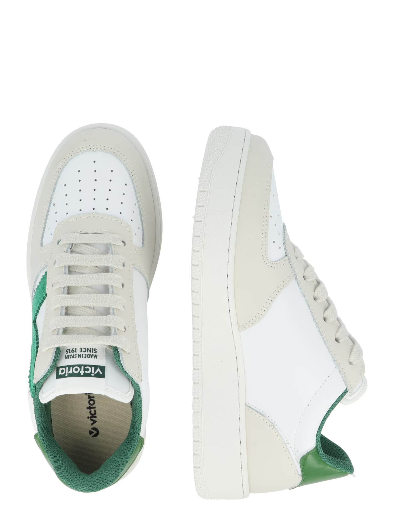 VICTORIA Sneaker low 'MADRID' bej / verde / alb - Pled.ro