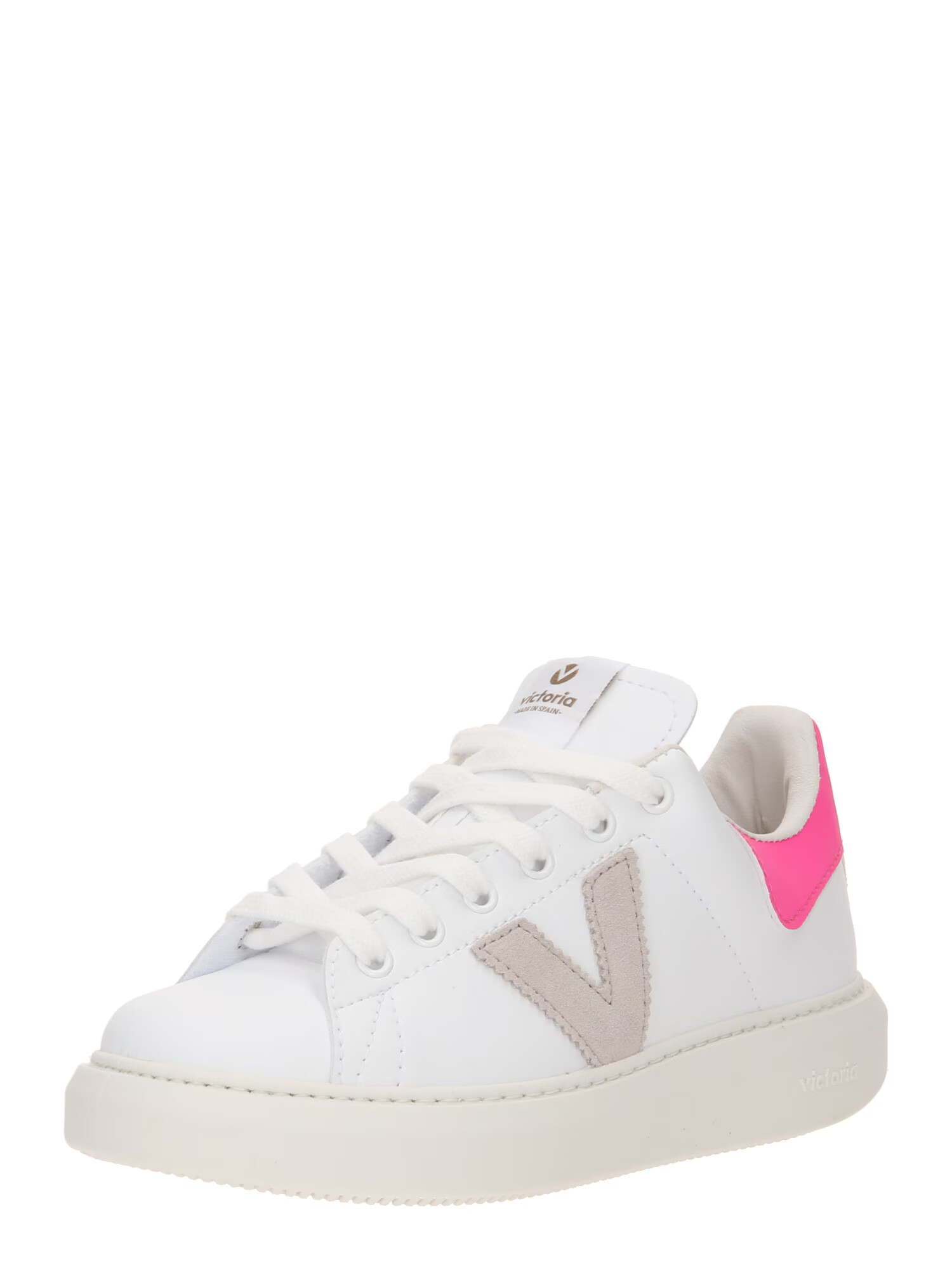 VICTORIA Sneaker low 'MILAN' bej închis / roz / alb - Pled.ro