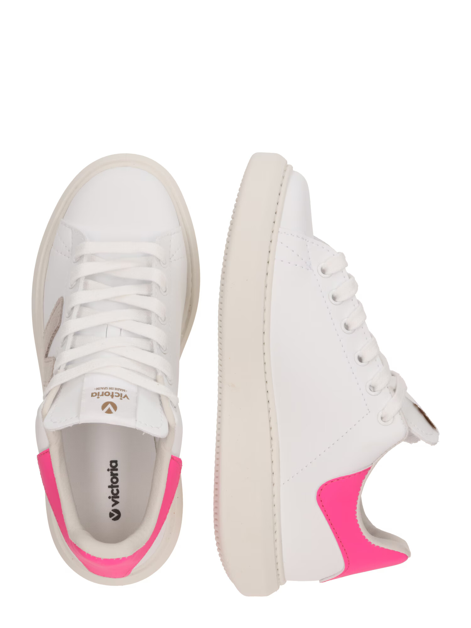 VICTORIA Sneaker low 'MILAN' bej închis / roz / alb - Pled.ro