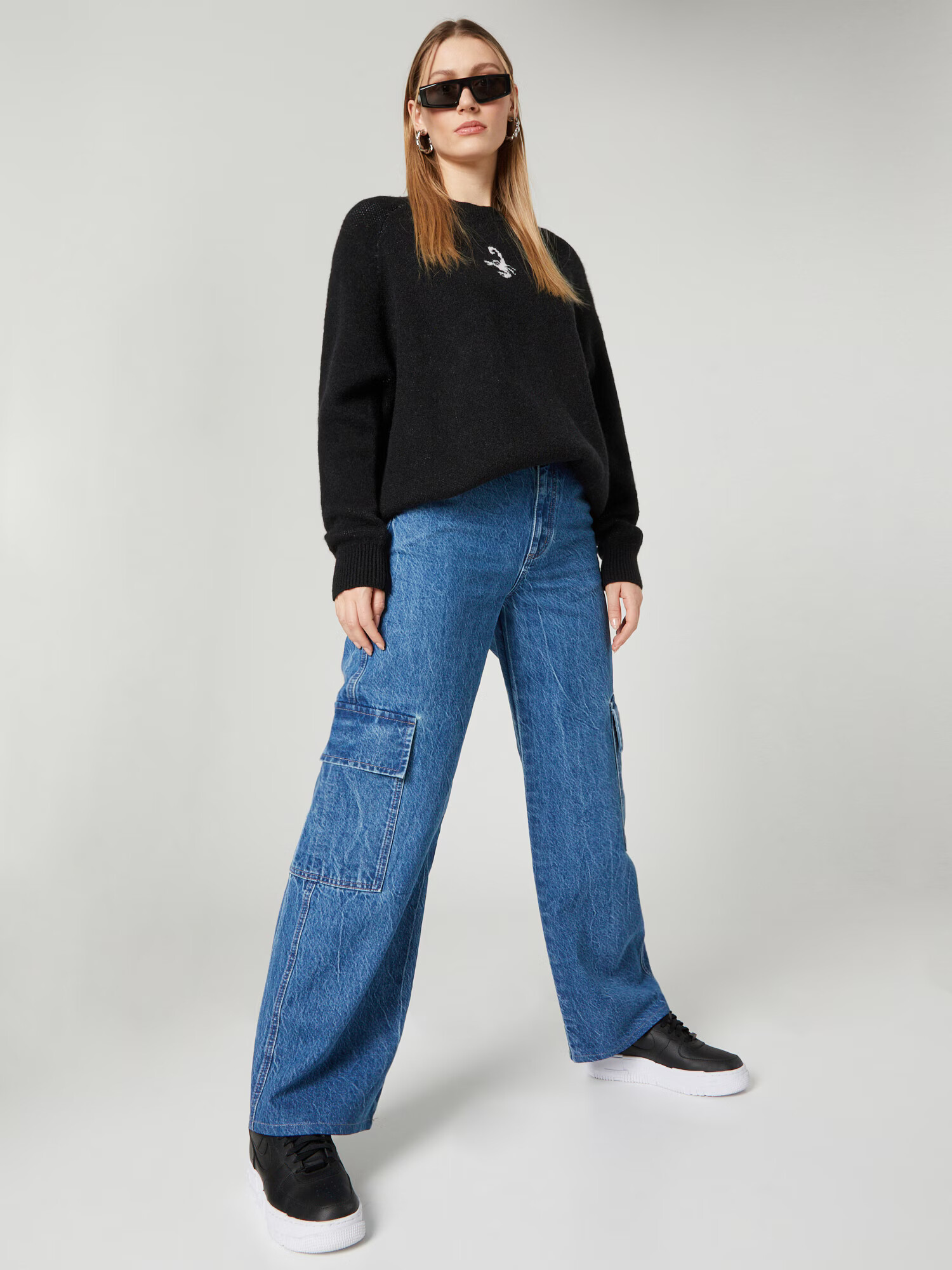 VIERVIER Jeans 'Bianca' albastru denim - Pled.ro